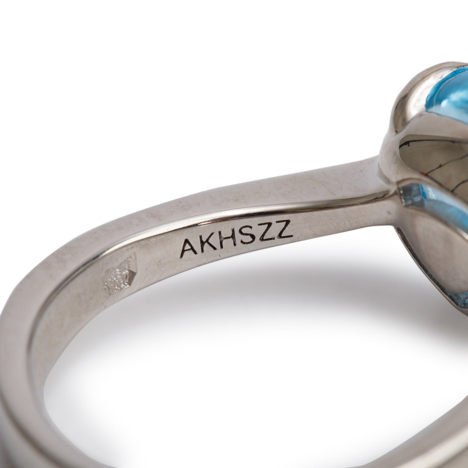 BVLGARI 18k White Gold Blue Topaz Sassi Mediterranean Eden Ring, Size 7 w/ Box