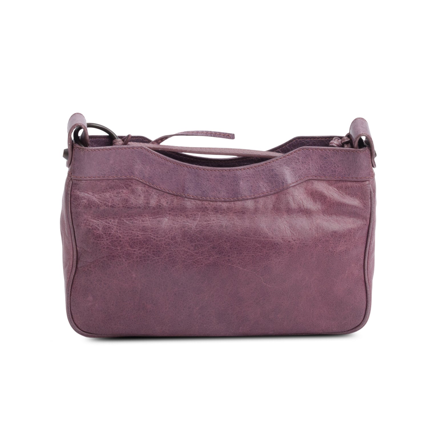 Balenciaga Purple Agneau Leather Classic Motorcycle Hip Crossbody