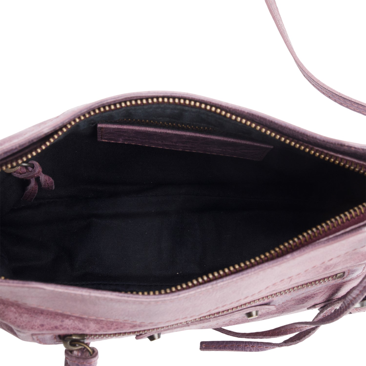 Balenciaga Purple Agneau Leather Classic Motorcycle Hip Crossbody