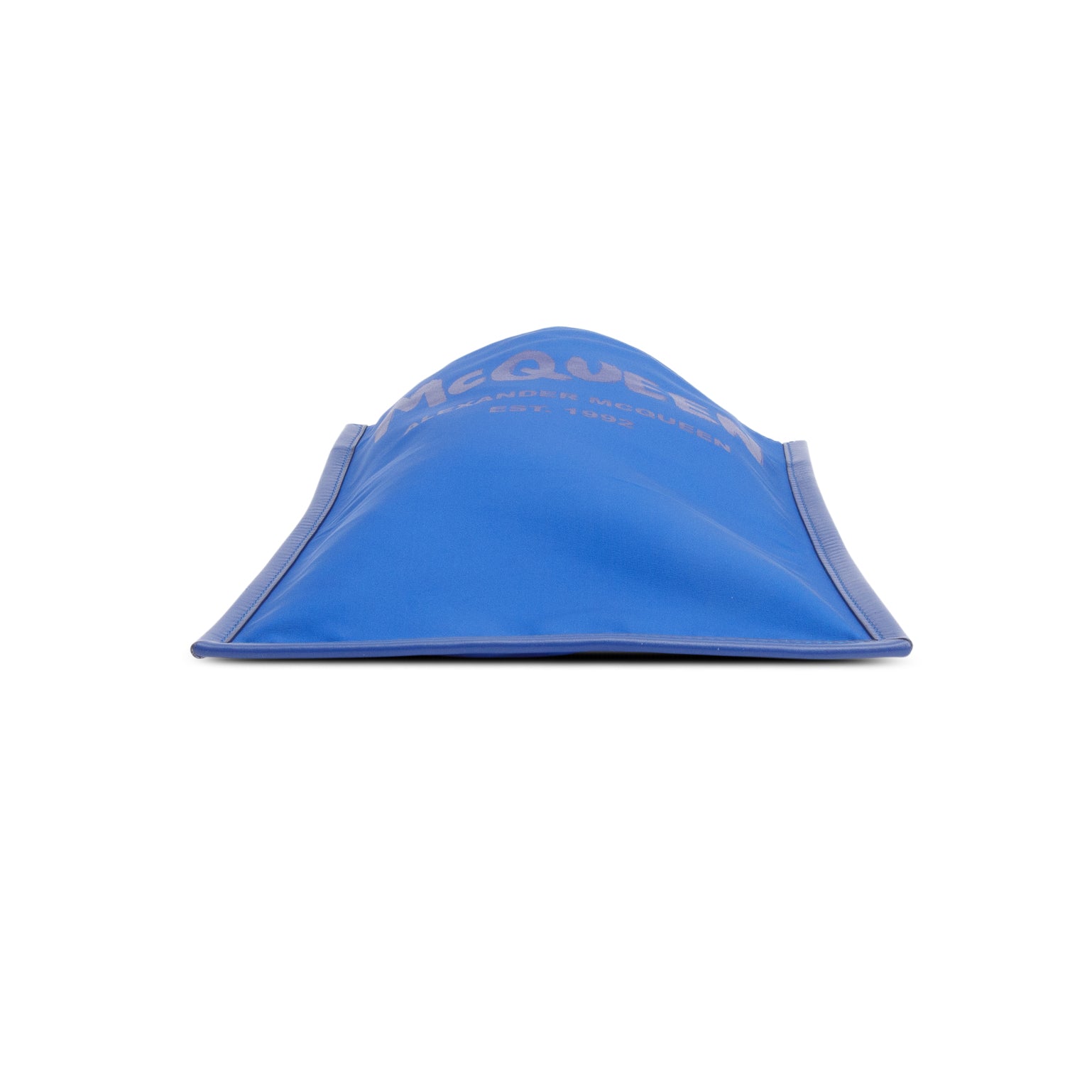 Alexander McQueen Blue Nylon Graffiti Logo Crossbody Bag