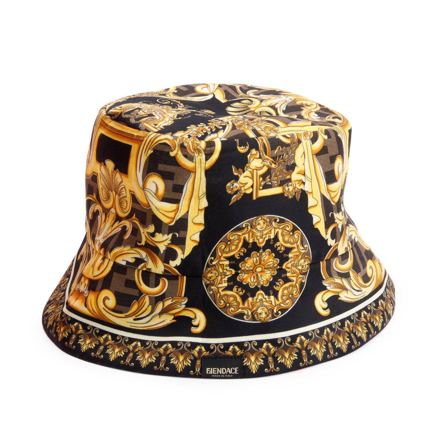 Fendi x Versace Fendace Silk Bucket Hat, Size S 57