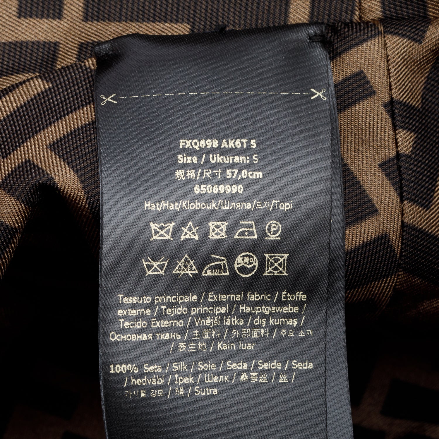 Fendi x Versace Fendace Silk Bucket Hat, Size S 57