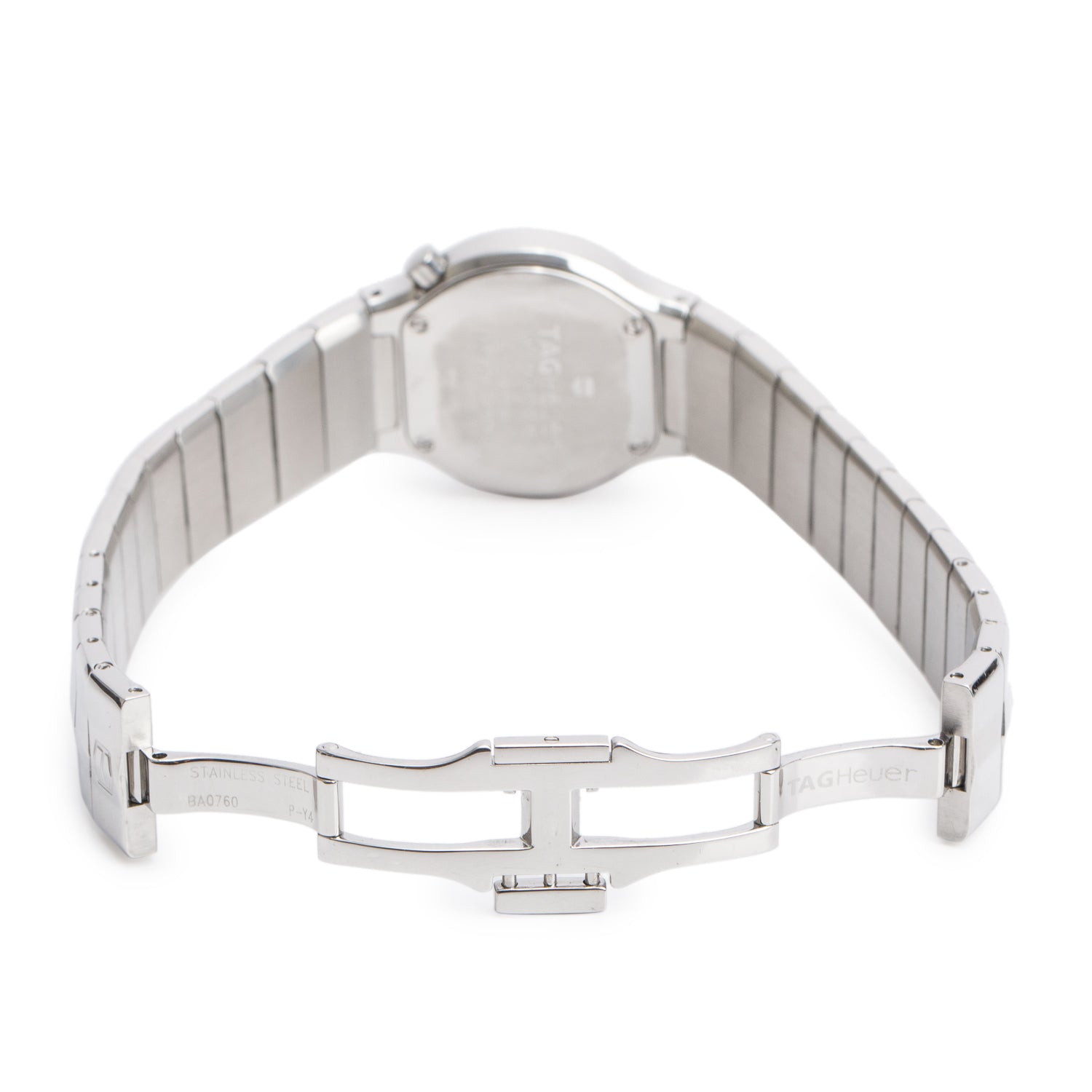 Tag Heuer Stainless Steel Alter Ego 25 MM Quartz Watch Mother of Pearl Diamond Dial WAA1418