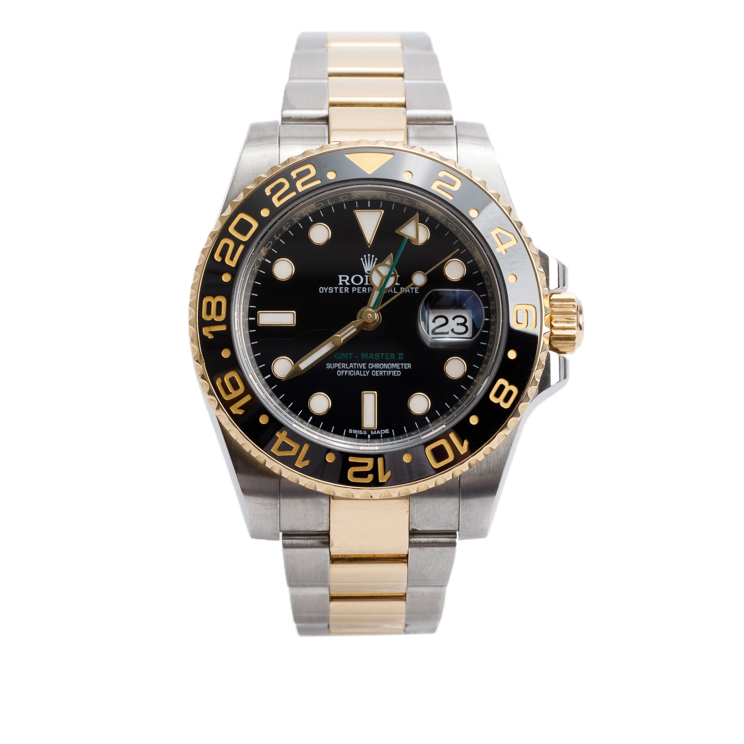 Rolex Stainless Steel & 18k Yellow Gold GMT-Master II 40 MM Automatic Watch 116713LN w/ Box & Papers