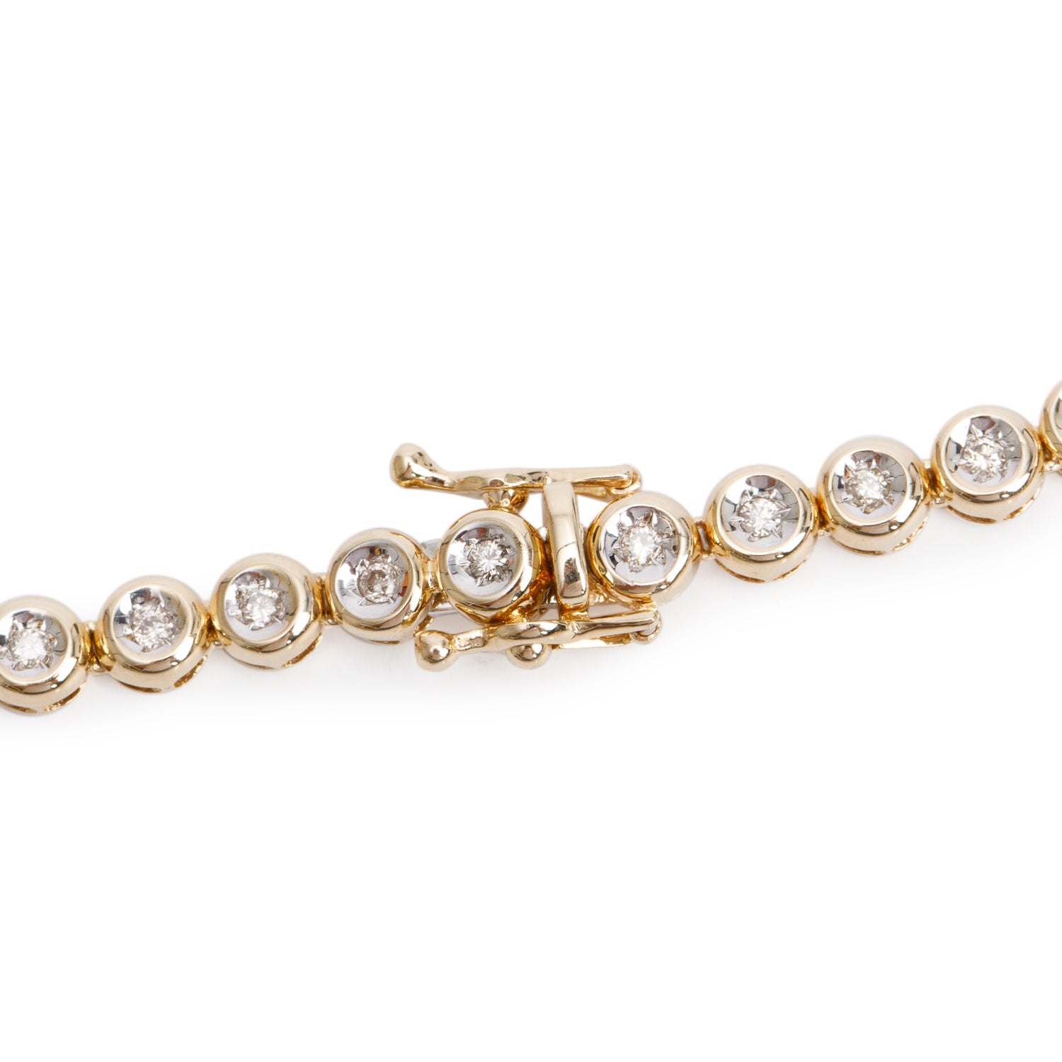 14k Yellow Gold 1.80 tcw. Diamond Tennis Necklace