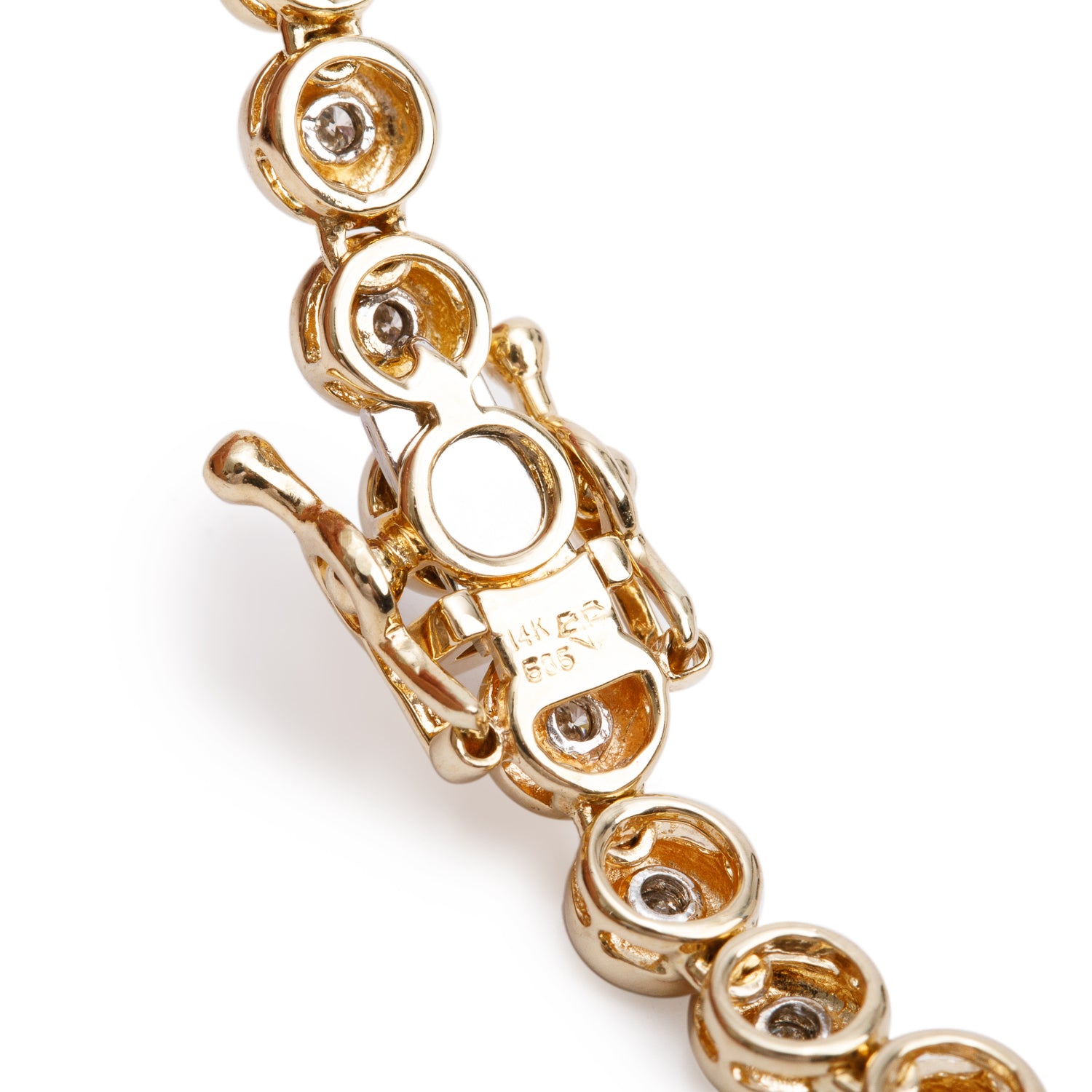 14k Yellow Gold 1.80 tcw. Diamond Tennis Necklace