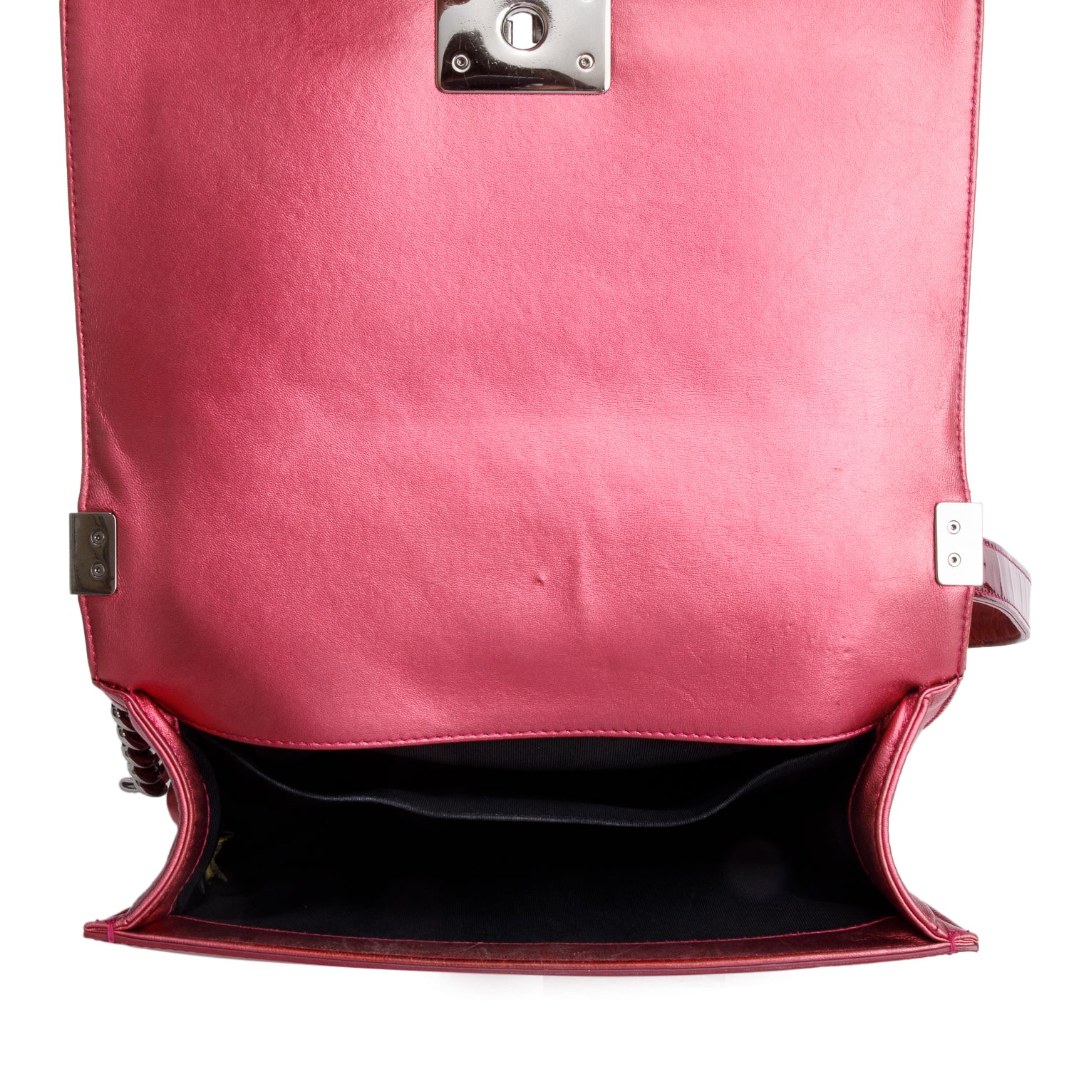 Chanel Red Patent Leather Medium Boy Bag w/ Box & Authenticity Card