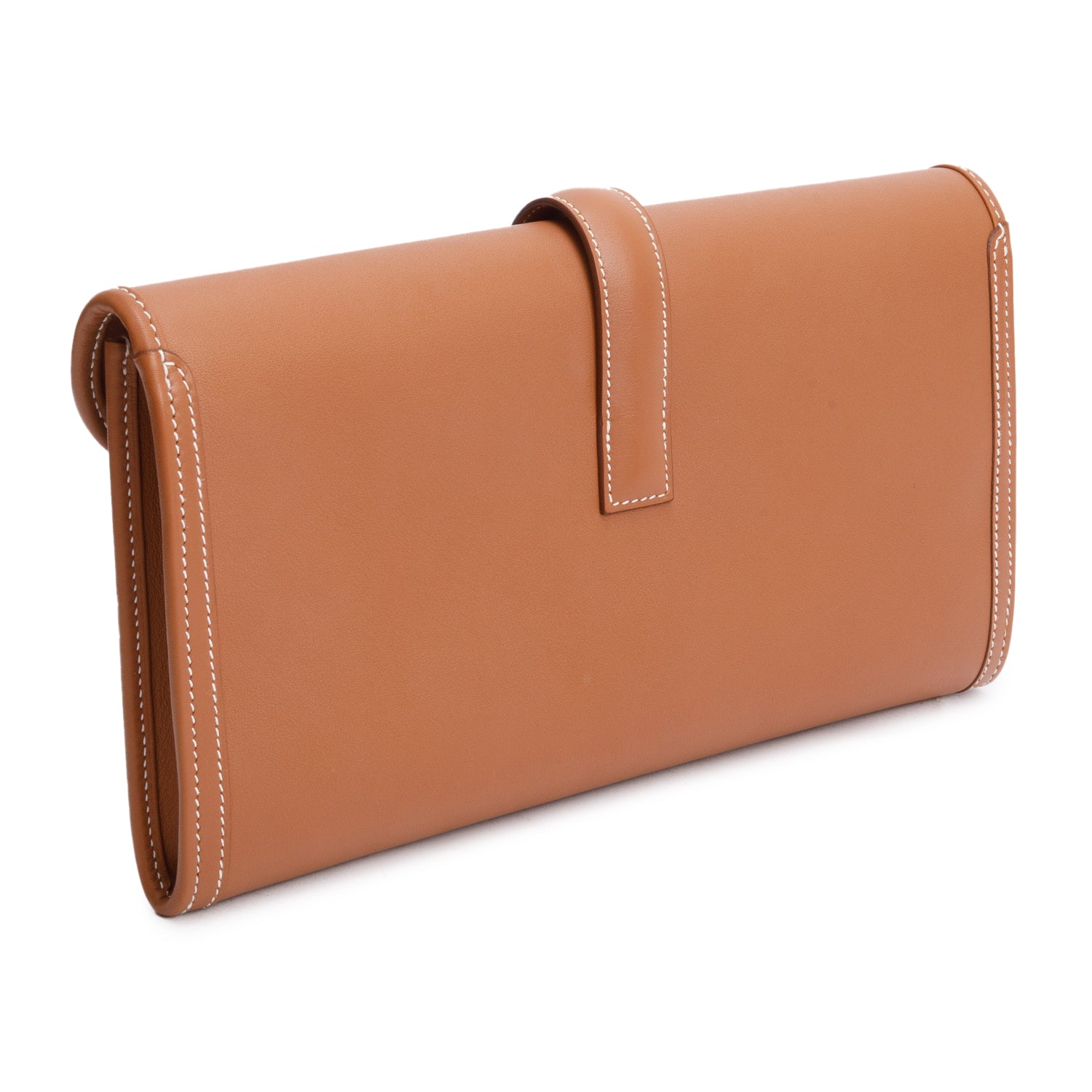 Hermes 2023 Gold Swift Leather Jige Elan 29 Clutch w/ Box