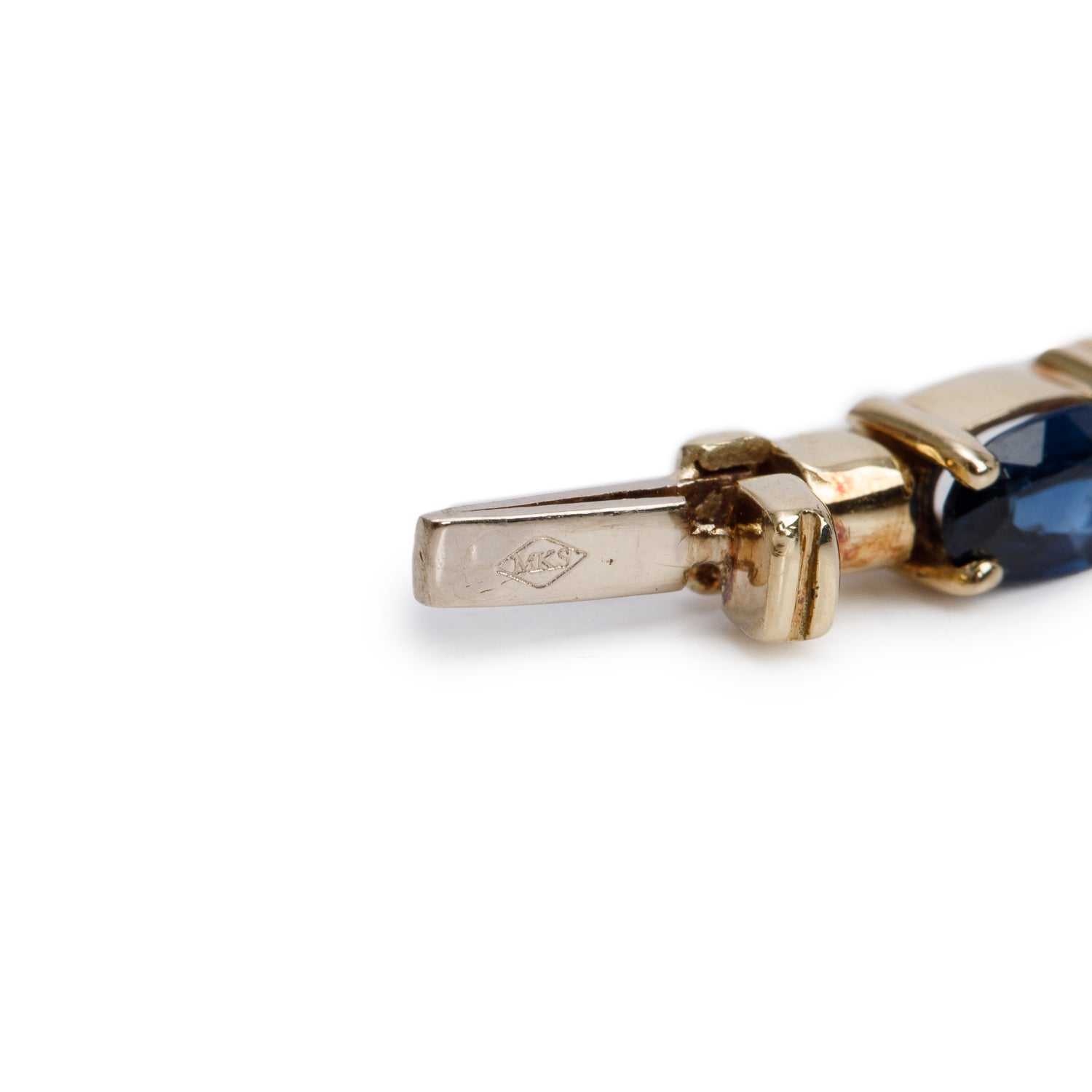 14k Yellow Gold Sapphire & Diamond Bracelet