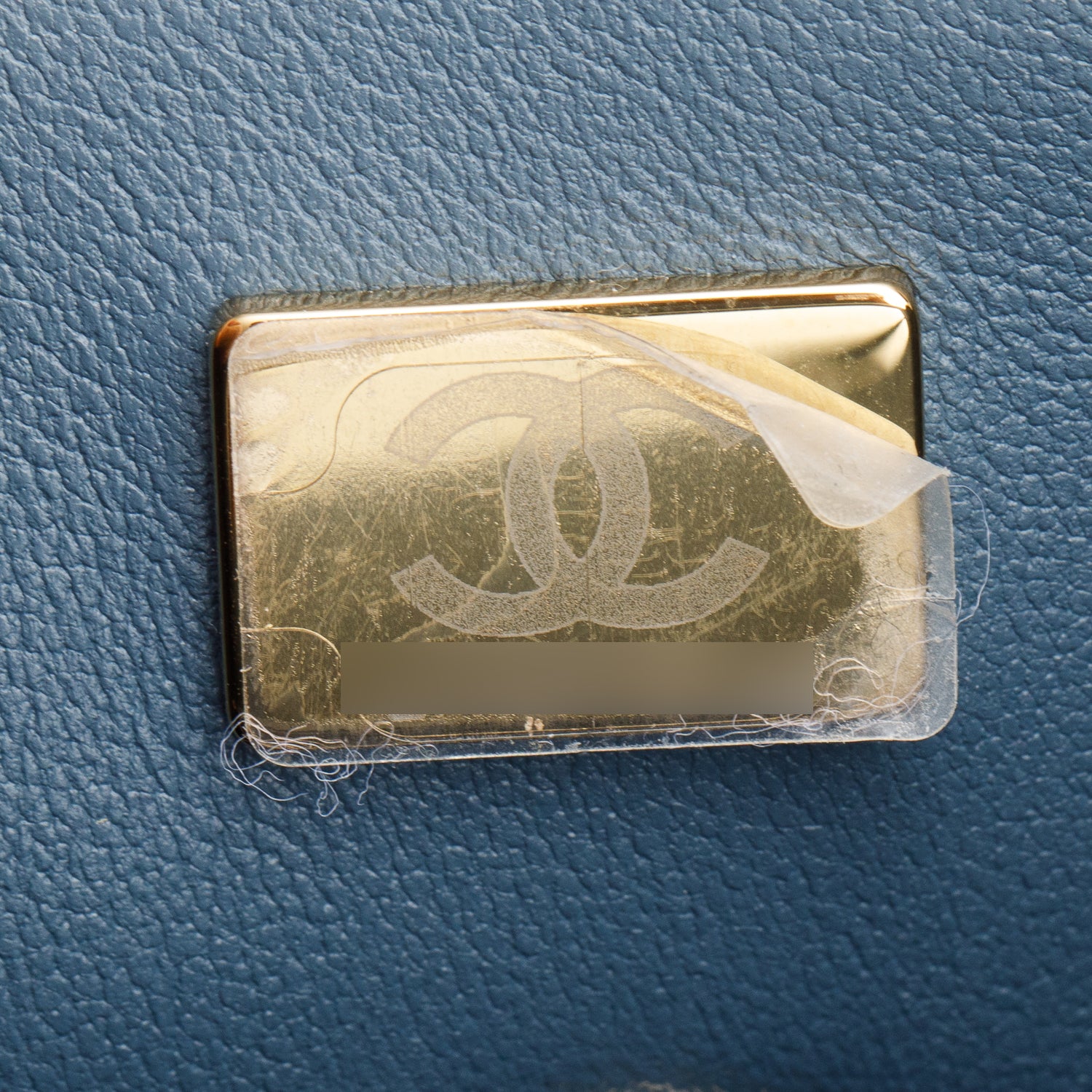 Chanel 2023 Blue Quilted Lambskin Leather Vanity Top Handle Bag w/ Receipt