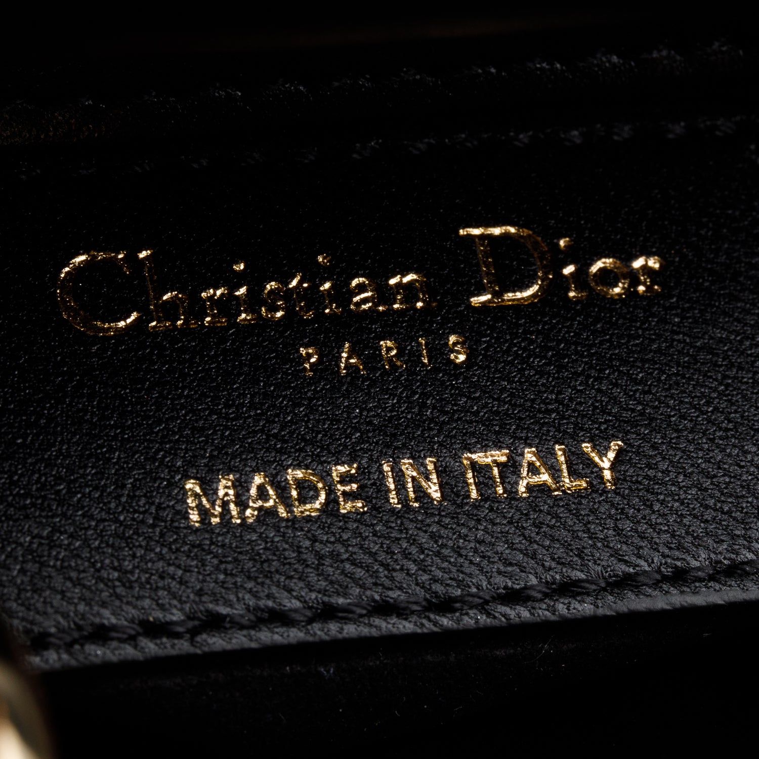 Christian Dior 2022 Black Leather Micro Lady Dior Bag w/ Box & Receipt