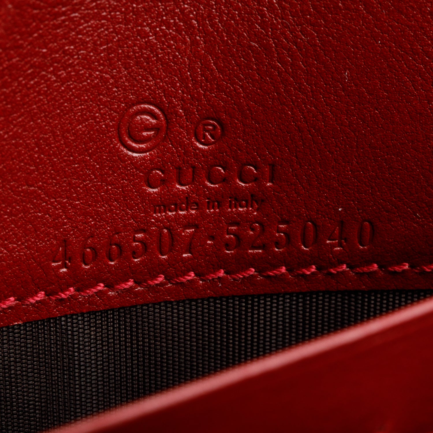 Gucci Red Microguccissima Leather Wallet on Strap w/ Box