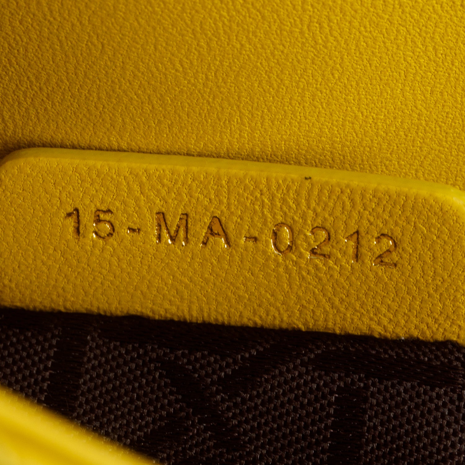 Christian Dior Yellow Cannage Lambskin Leather Small Lady Dior My ABCDior Bag w/ Strap