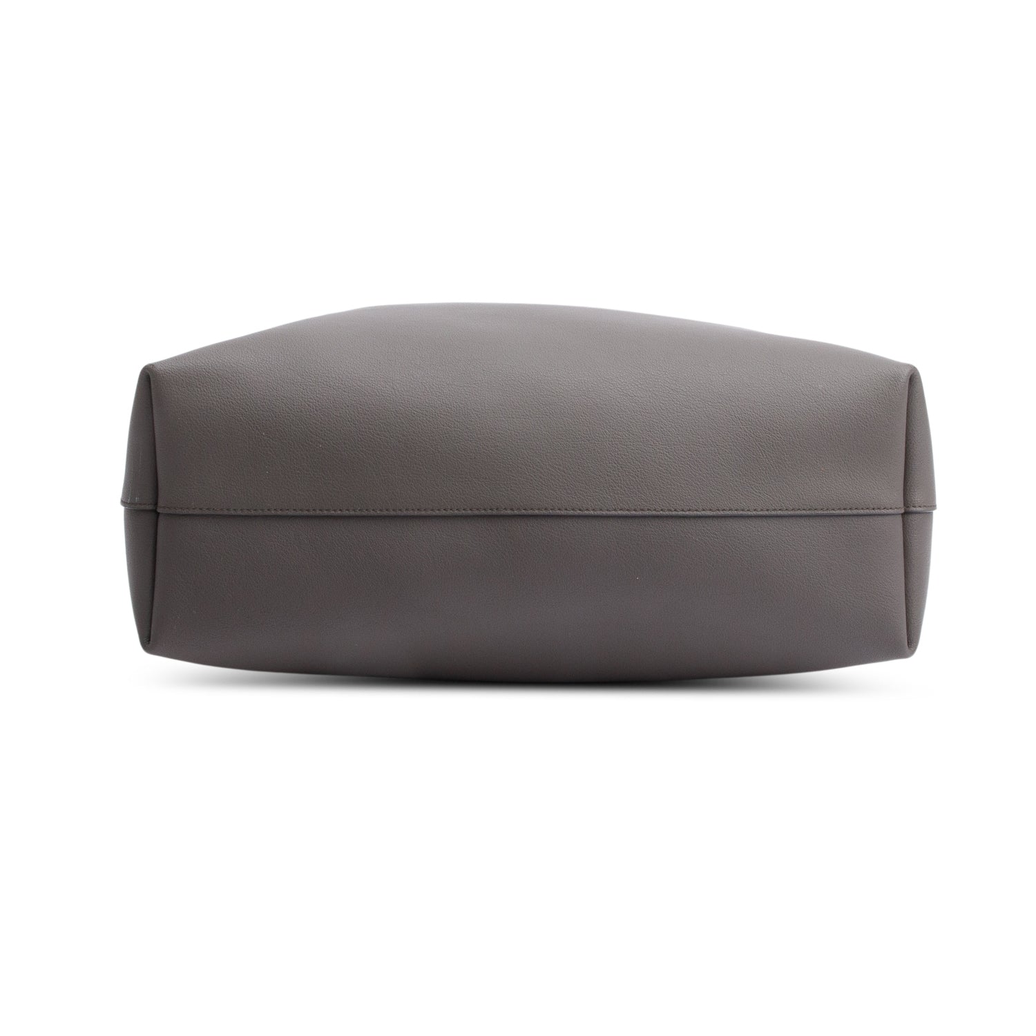 Saint Laurent Grey Leather Large E/W Shopping Tote w/ Pouch