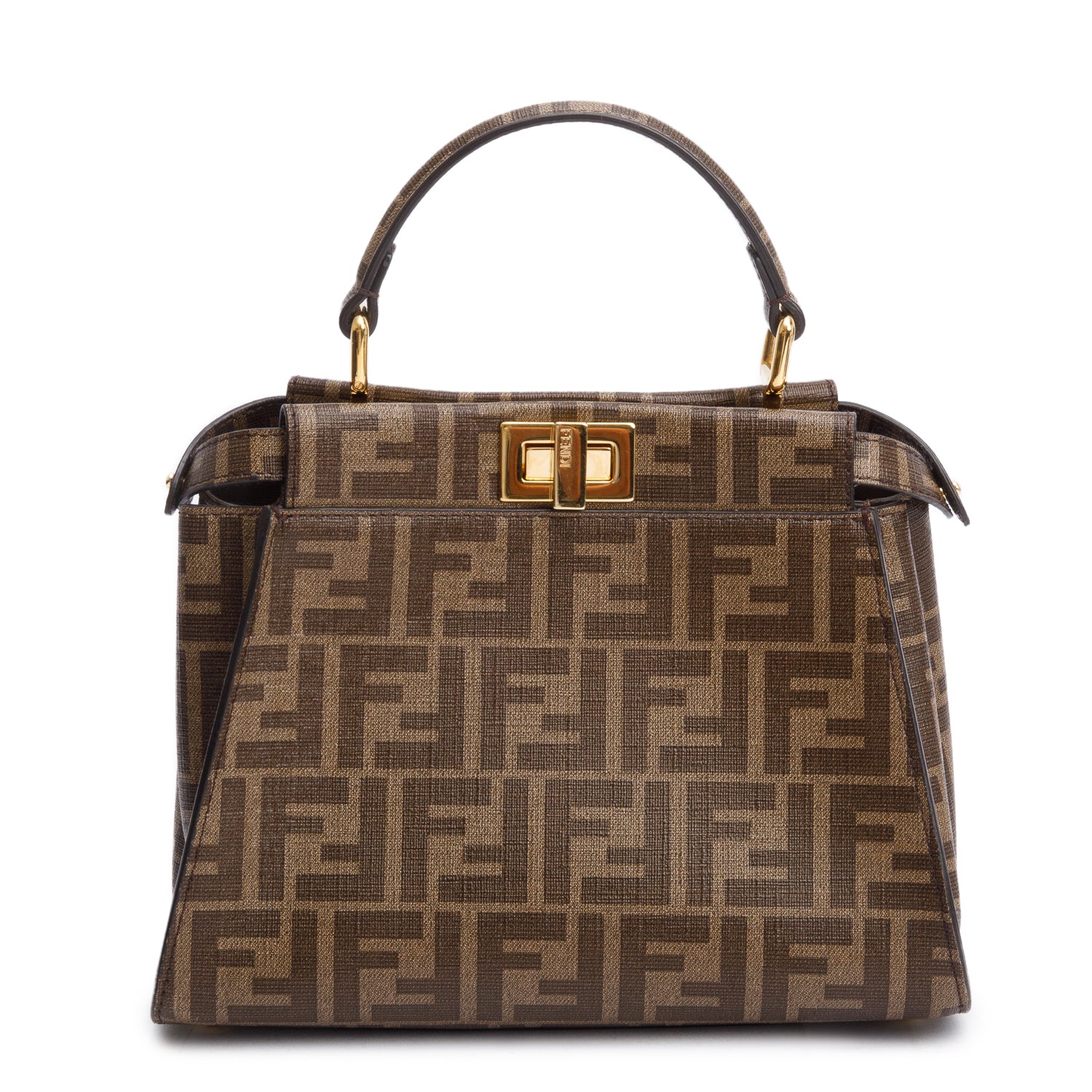 Fendi x Antonio Lopez FF Zucca Canvas Print Inlay Mini Peekaboo Bag w/ Strap & Box