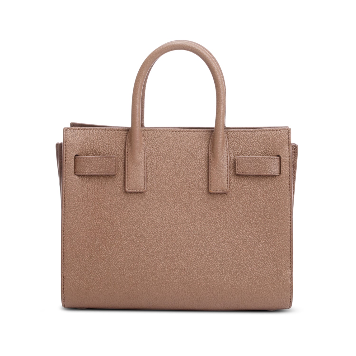 Saint Laurent Beige Grained Leather Nano Sac De Jour w/ Strap
