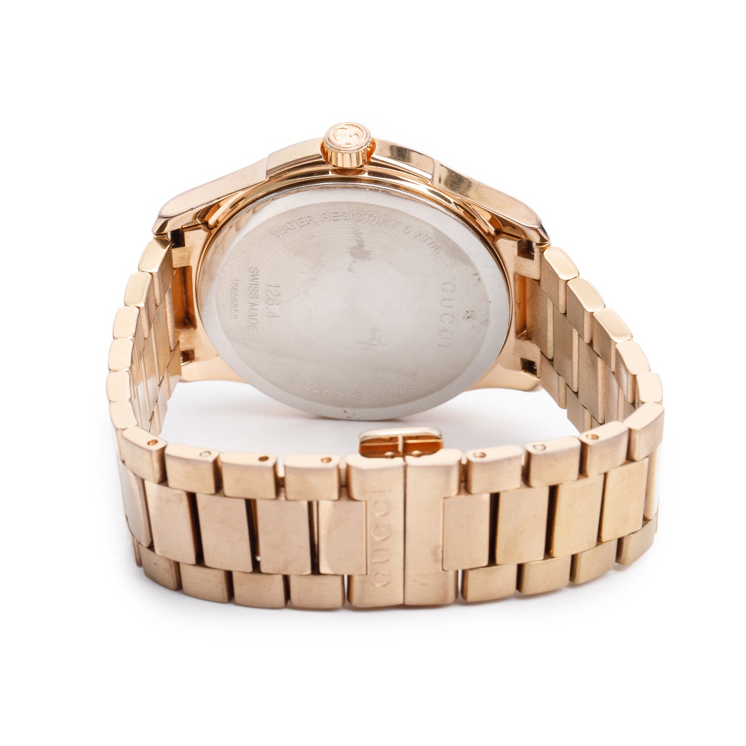 Gucci Rose-Gold Plated Stainless Steel G-Timeless 38 MM Quartz Watch YA126482 w/ Box & Papers
