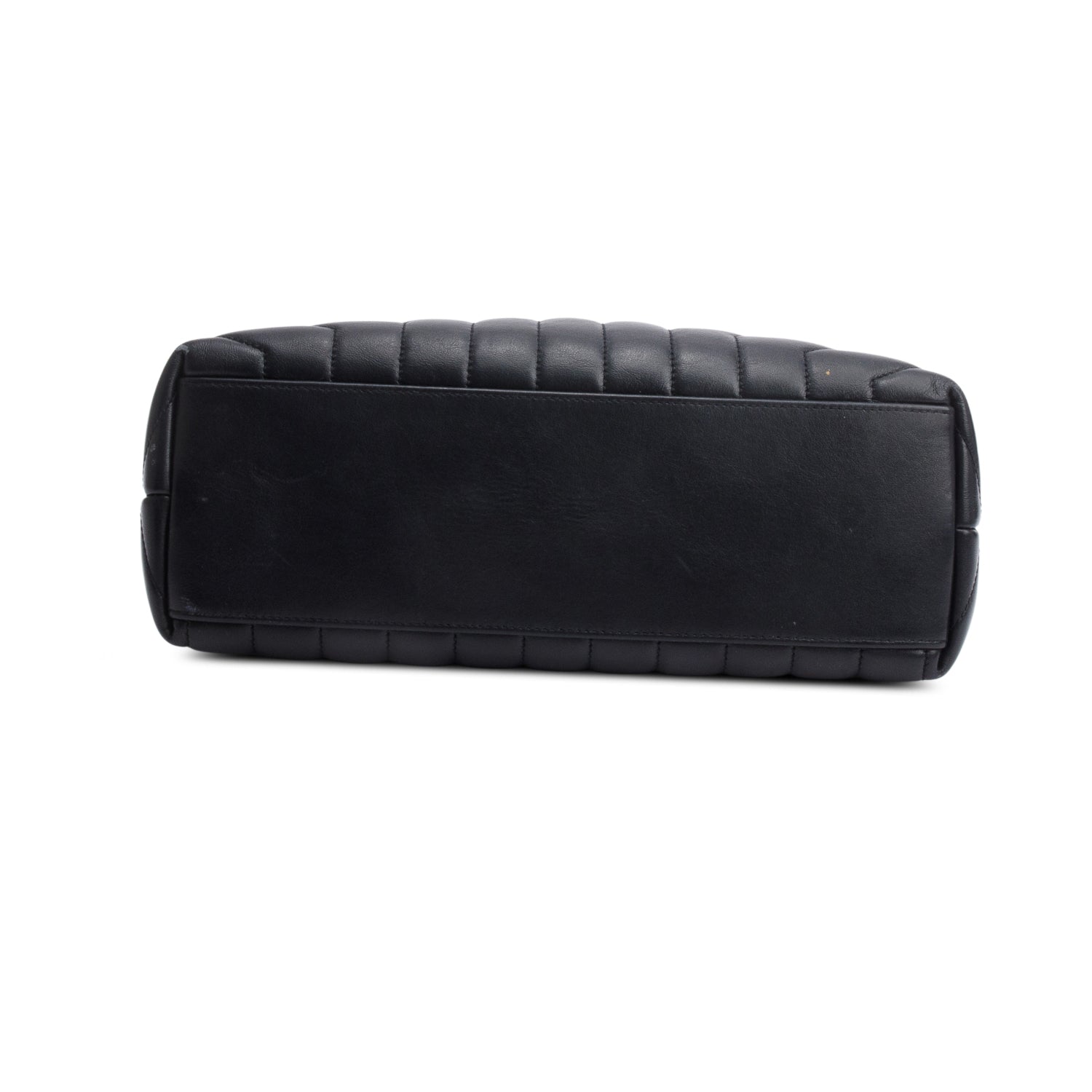 Saint Laurent Black Quilted Leather Medium Loulou Monogram Shoulder Bag