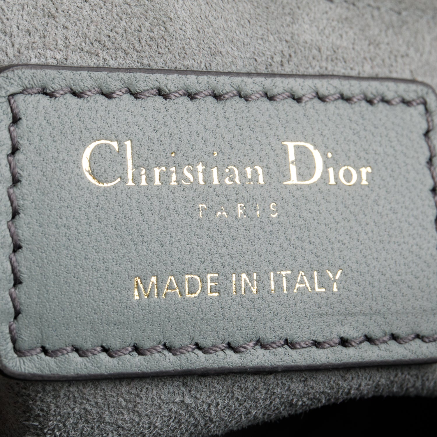 Christian Dior Grey Gradient Cannage Lambskin Leather Small Lady Dior My ABCDior Bag w/ Strap