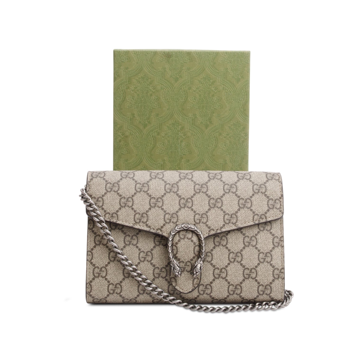 Gucci Dionysus GG Supreme Wallet on Chain w/ Box