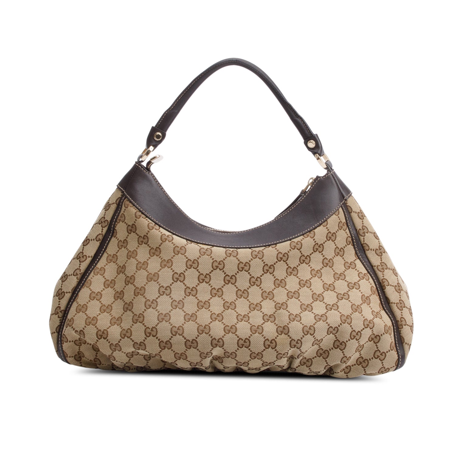 Gucci Monogram Large GG Canvas D-Ring Hobo
