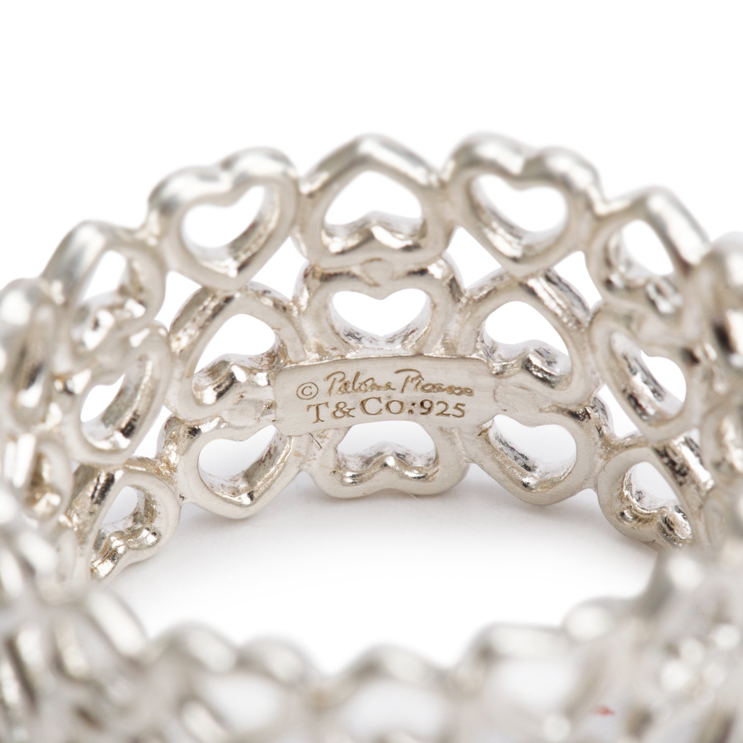 Tiffany & Co. Paloma Picasso Sterling Silver Crown of Hearts Band Ring, Size 6