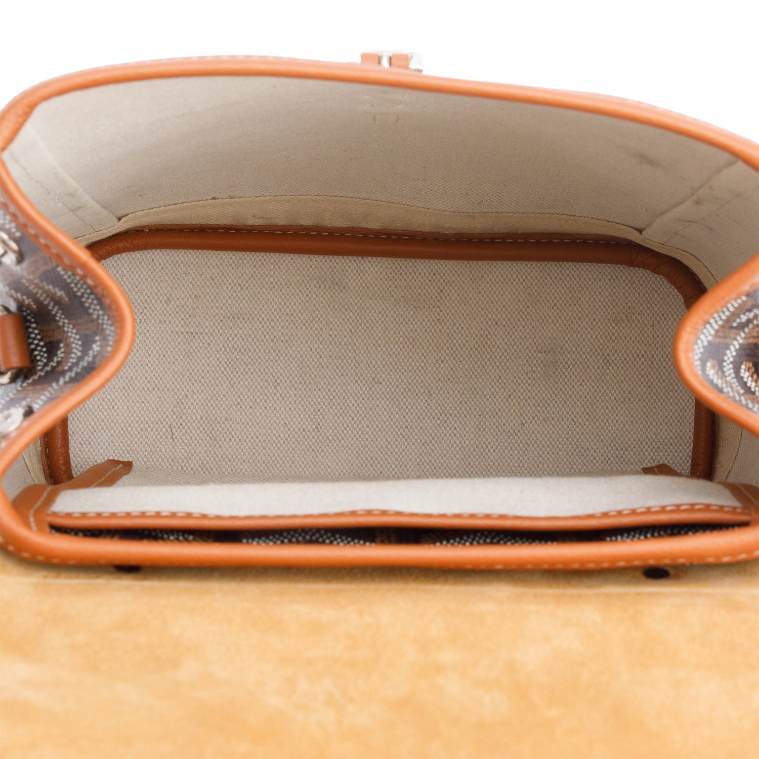 Goyard 2022 Brown Monogram Canvas Calfskin Alpin Mini Backpack w/ Receipt