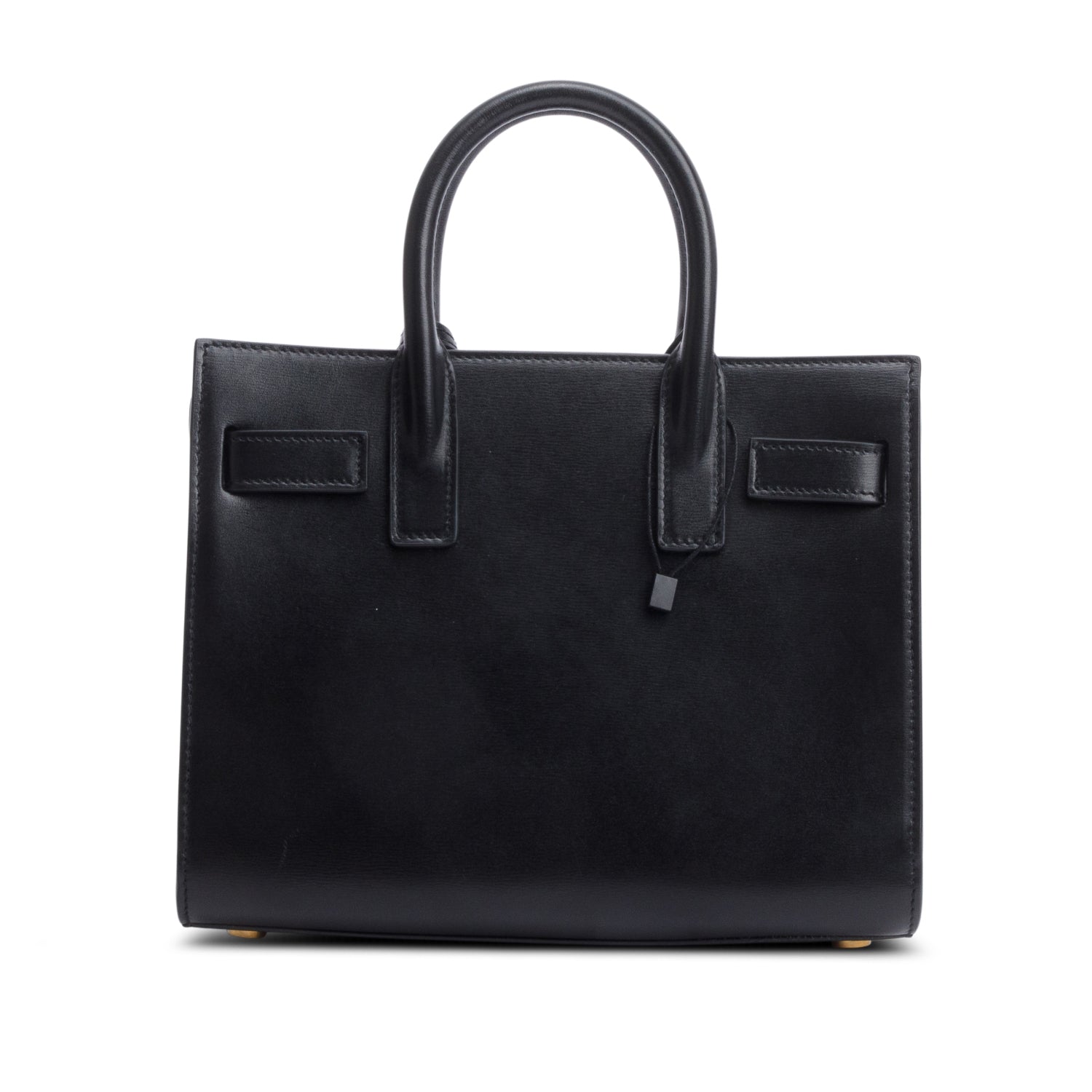 Saint Laurent 2021 Black Smooth Leather Nano Sac De Jour w/ Strap