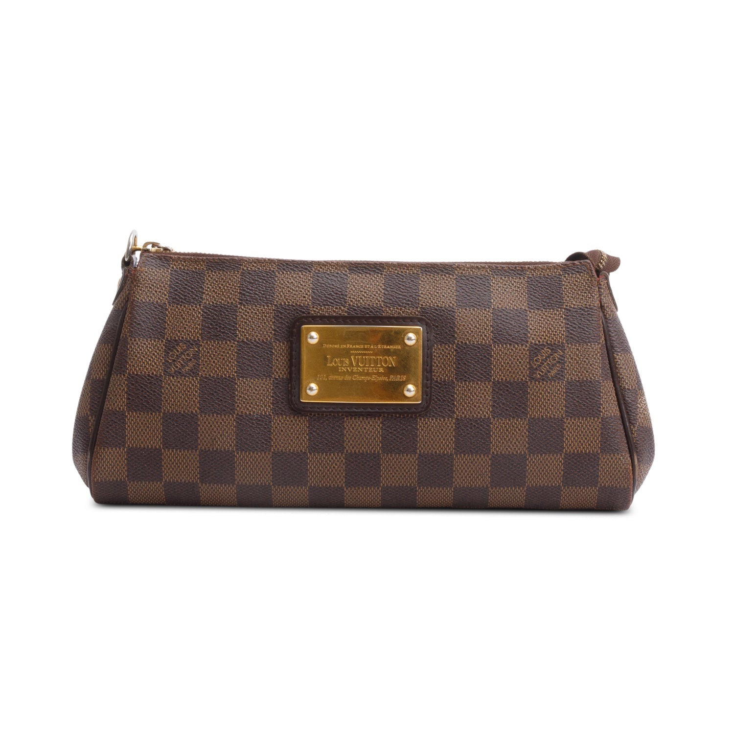 Louis Vuitton Damier Ebene Eva Clutch w/ Strap