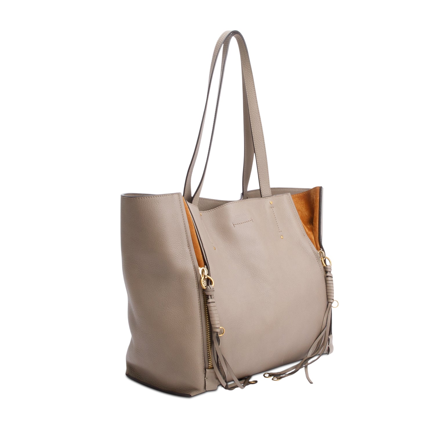 Chloe Taupe Calfskin Leather Medium Milo Tote