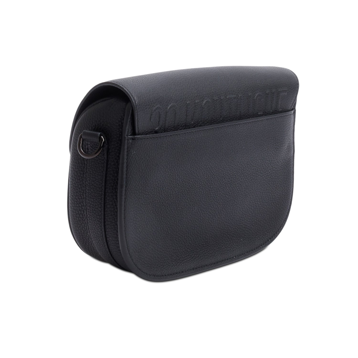 Christian Dior 2021 Black Ultramatte Leather Medium Bobby Bag w/ Straps & Authenticity Card