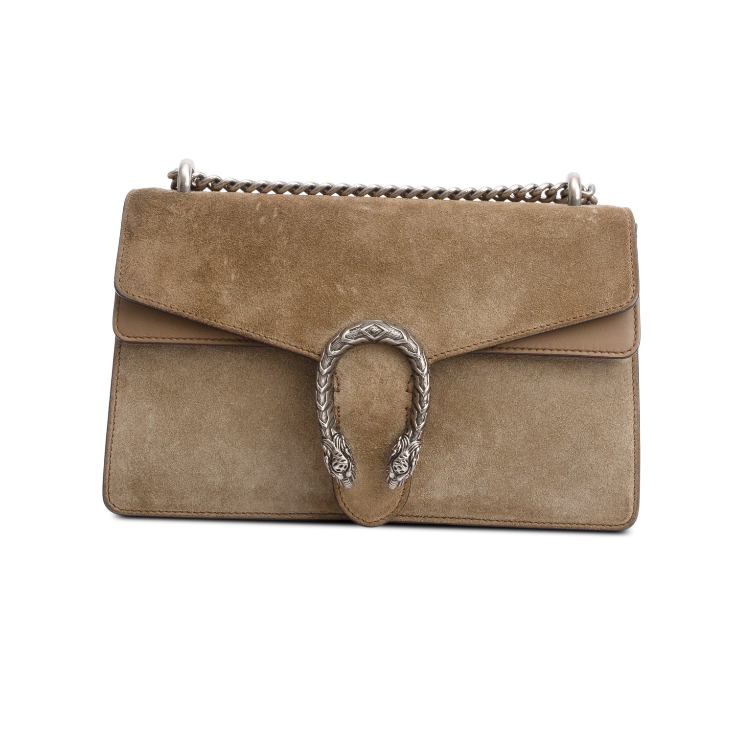 Gucci Beige Suede Small Dionysus Shoulder Bag