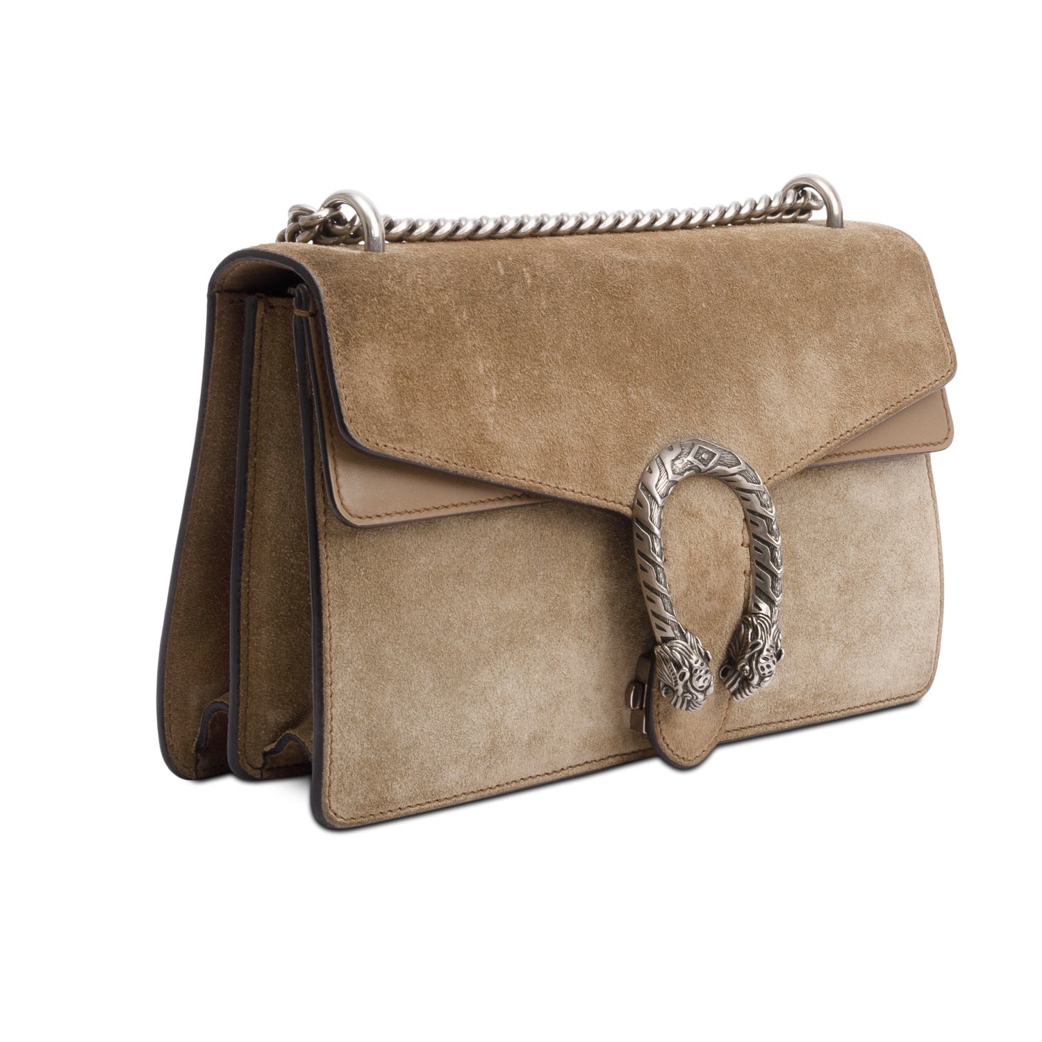 Gucci Beige Suede Small Dionysus Shoulder Bag