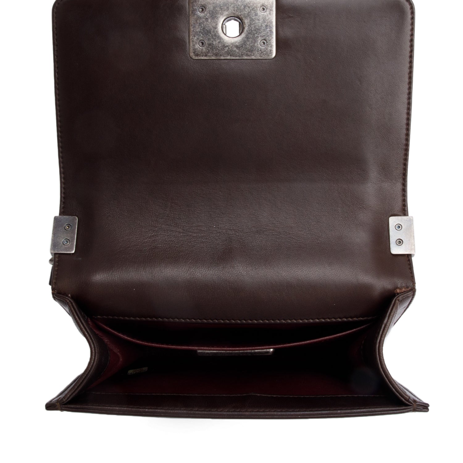 Chanel Brown Lambskin Leather Ponyhair Small Boy Bag w/ Authenticity Card