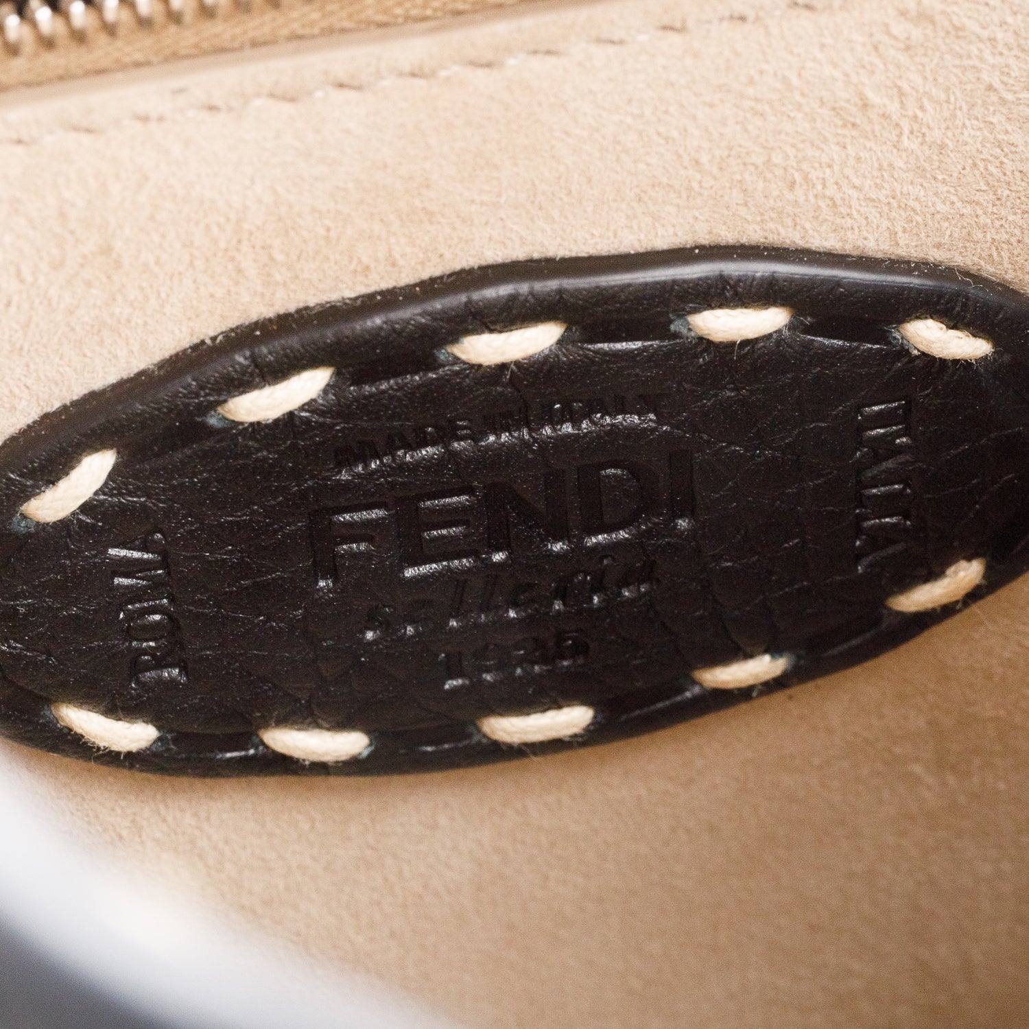 Fendi 2022 Black Calfskin Leather Python Trim Mini Selleria Peekaboo Bag w/ Straps