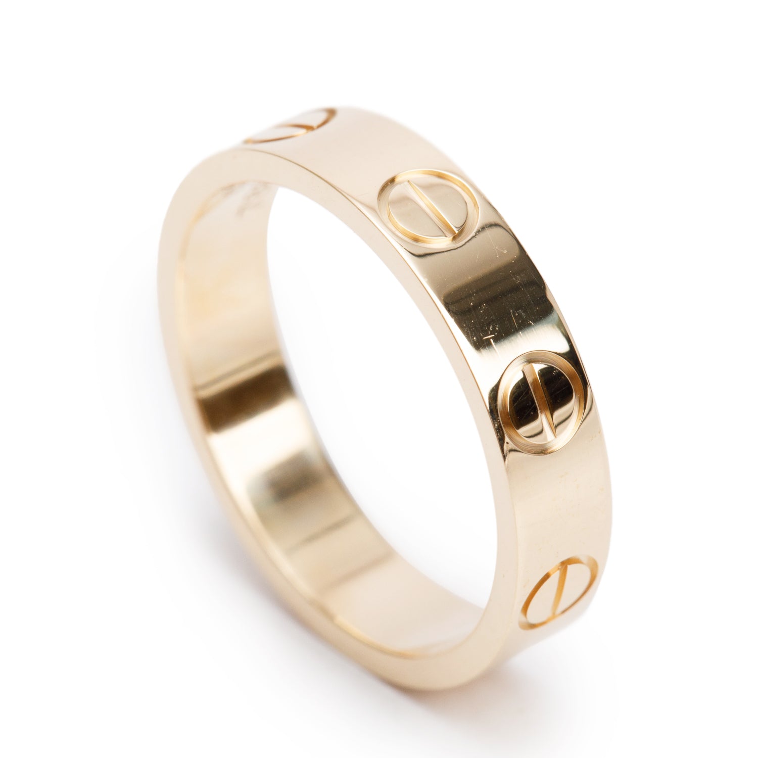 Cartier 2025 18k Yellow Gold 3.6 mm Love Wedding Band Ring, Size 46 3.75 w/ Box, Receipt & Certificate