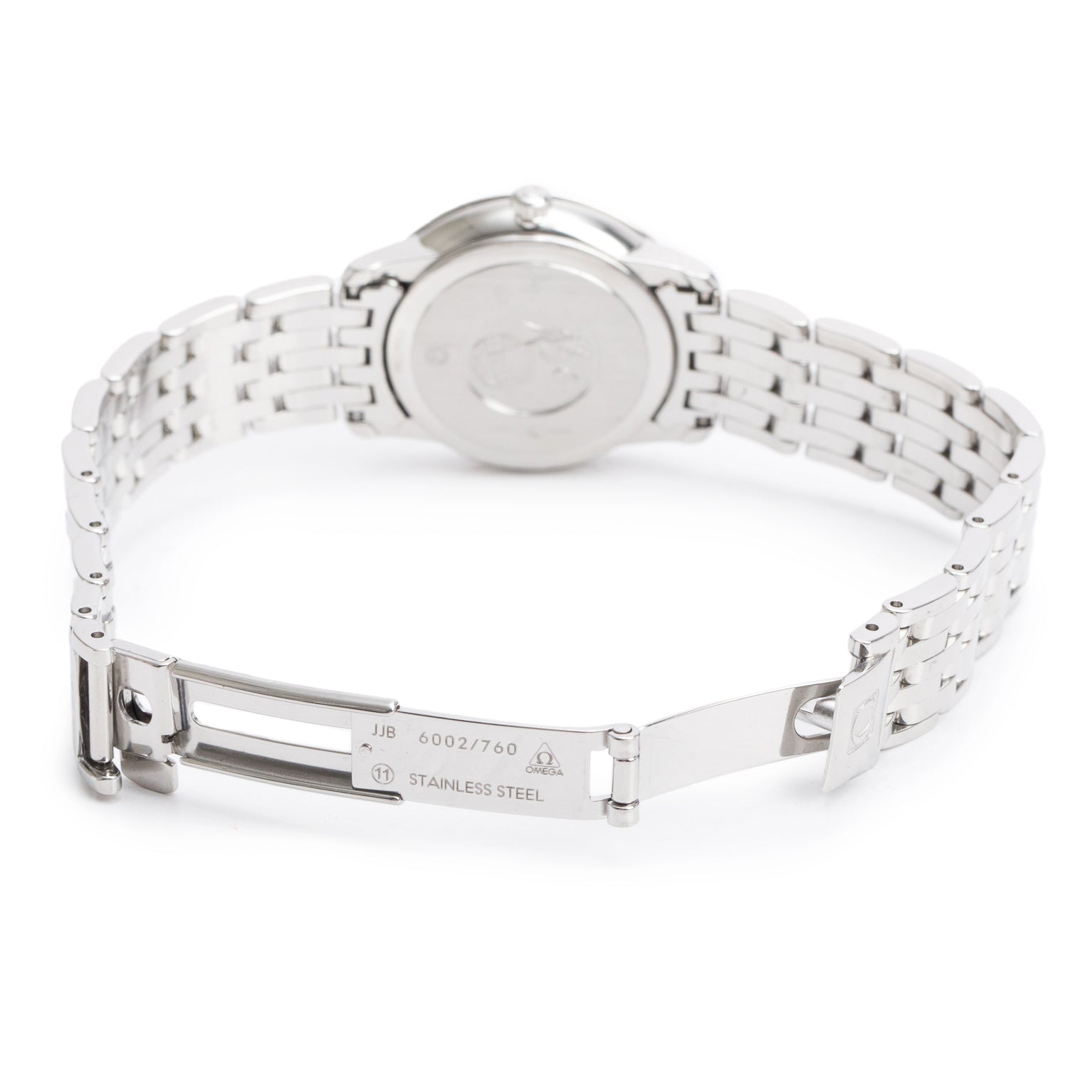 Omega Stainless Steel De Ville Prestige 27.4 MM Quartz Watch Mother of Pearl Diamond Dial w/ Box & Papers