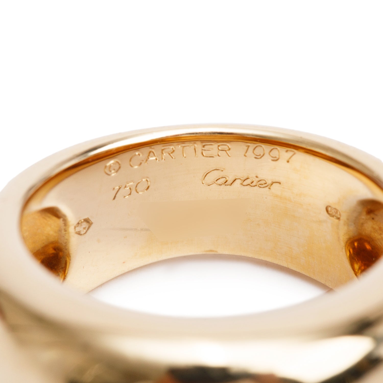 Cartier Vintage Paris 18k Yellow Gold Nouvelle Vague Dome Ring, Size 51 5.75