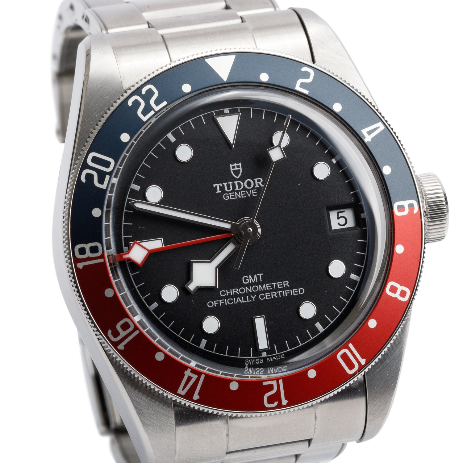Tudor Stainless Steel Black Bay 'Pepsi' GMT 41 MM Automatic Watch 79830