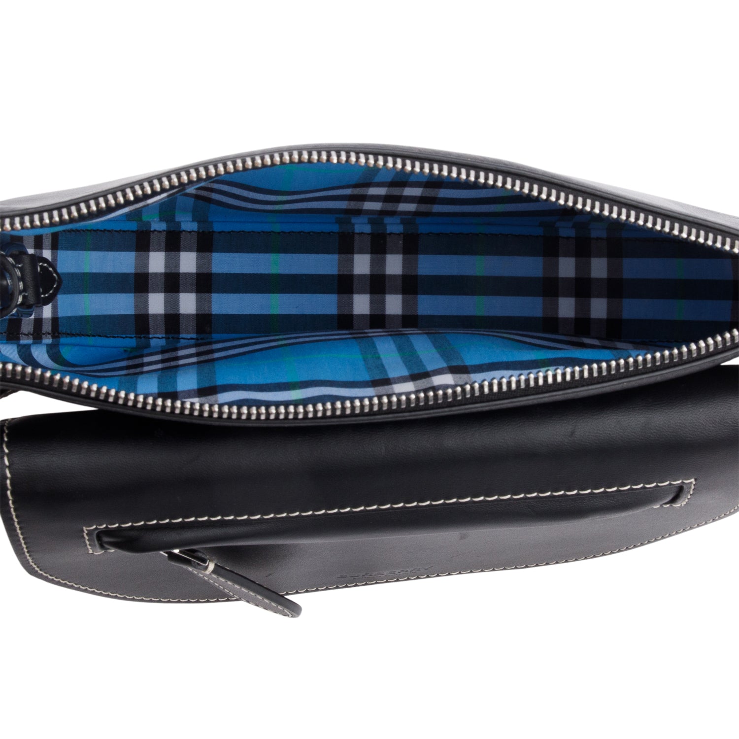 Burberry Black Leather Double Olympia Shoulder Bag