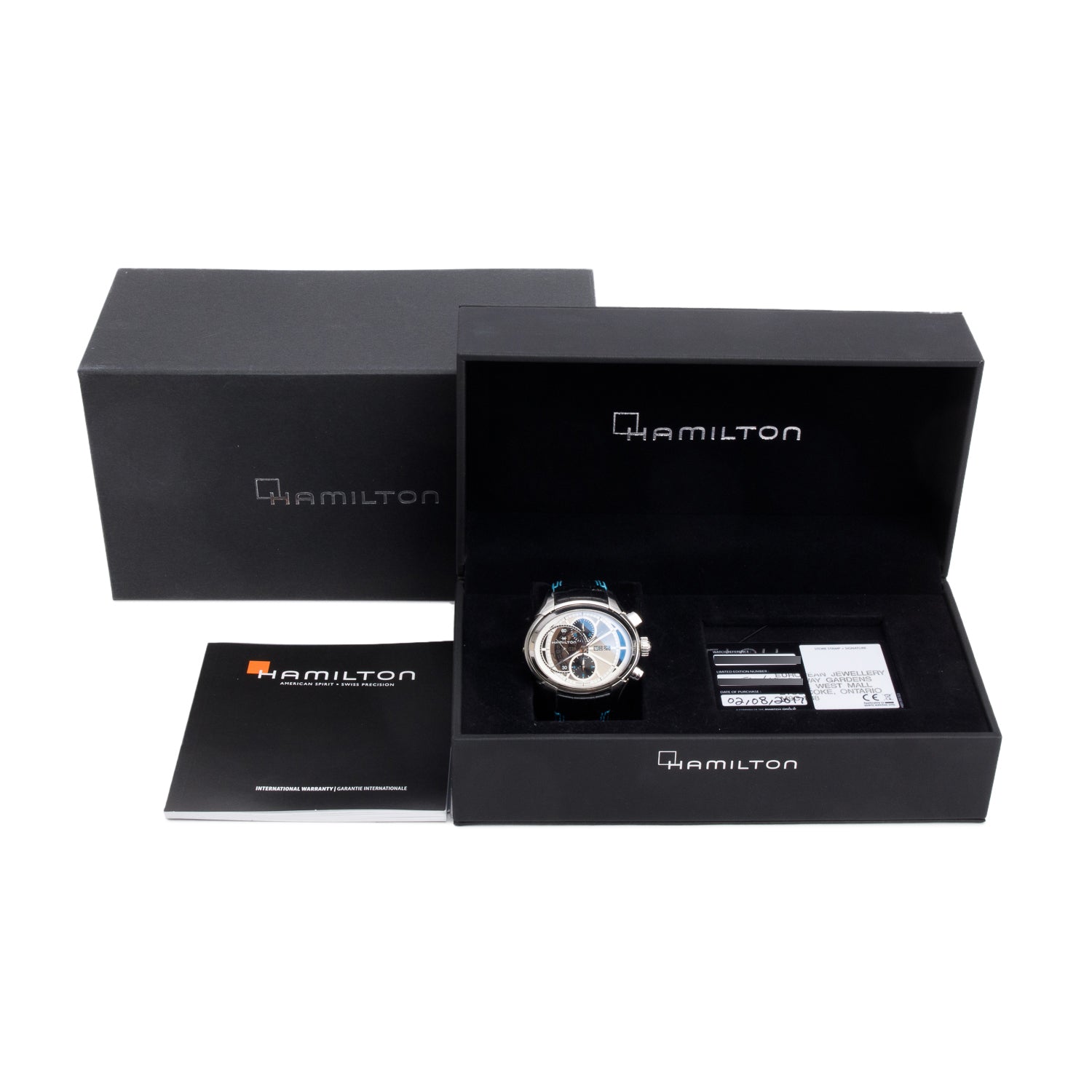 Hamilton Stainless Steel Jazzmaster Face 2 Face II Automatic Chronograph Watch H32866781 w/ Box & Papers