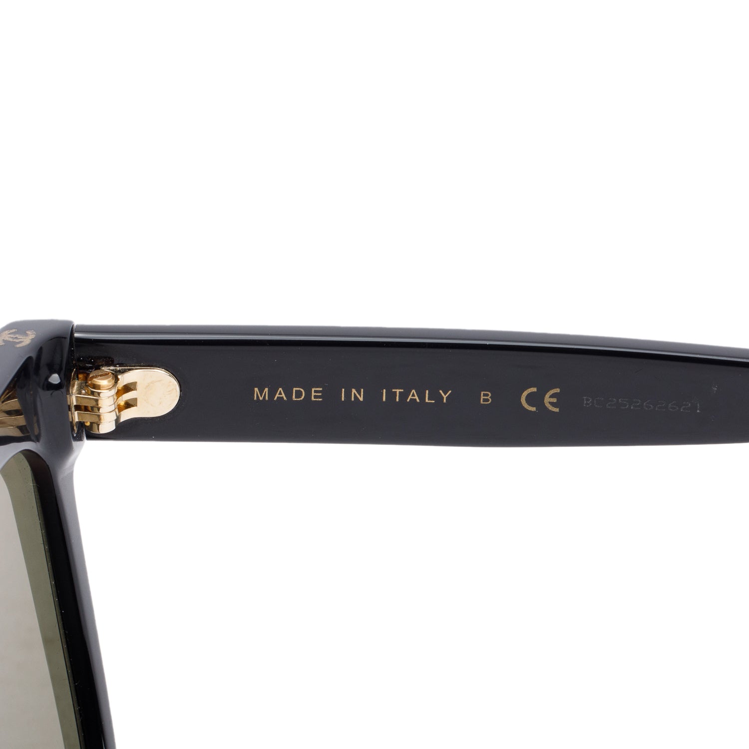 Chanel 5418-A Black Acetate CC Logo Shield Sunglasses w/ Box & Case