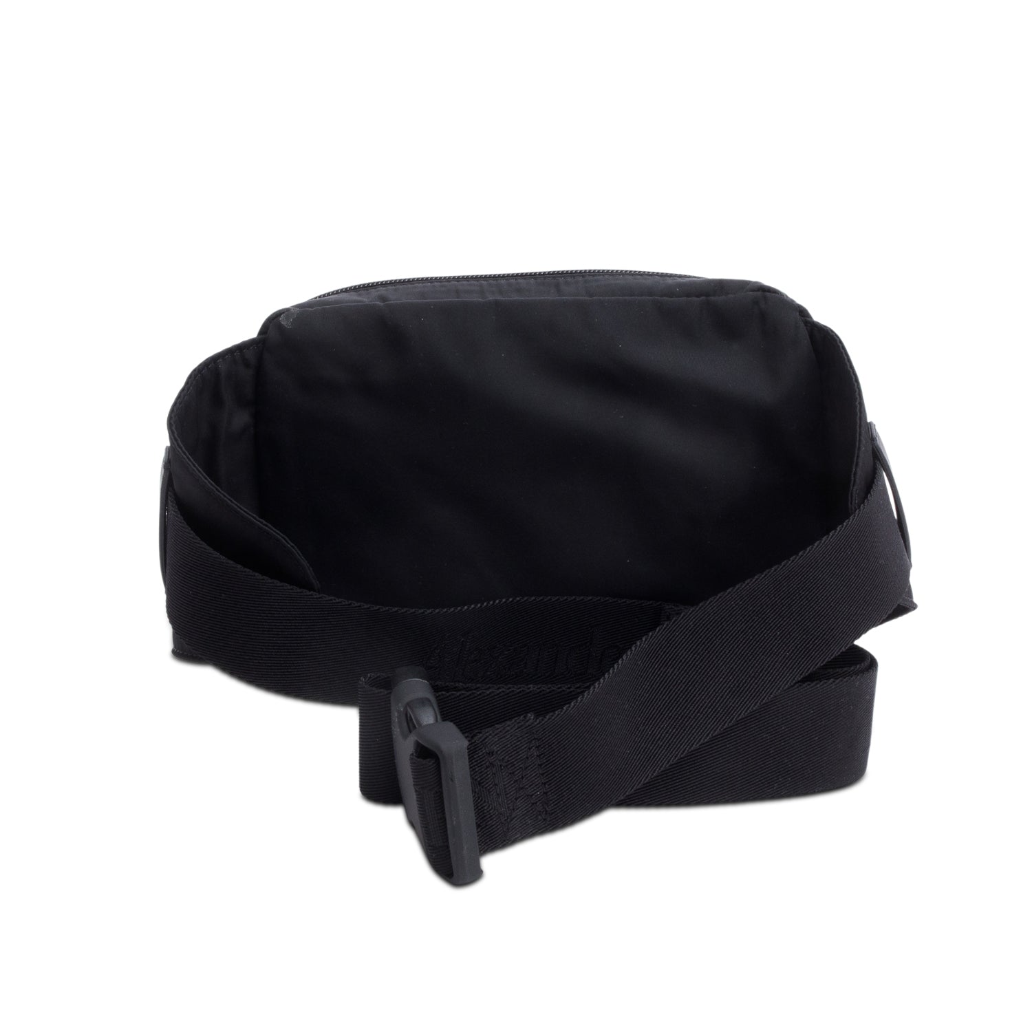 Alexander McQueen Black Nylon Graffiti Logo Belt Bag