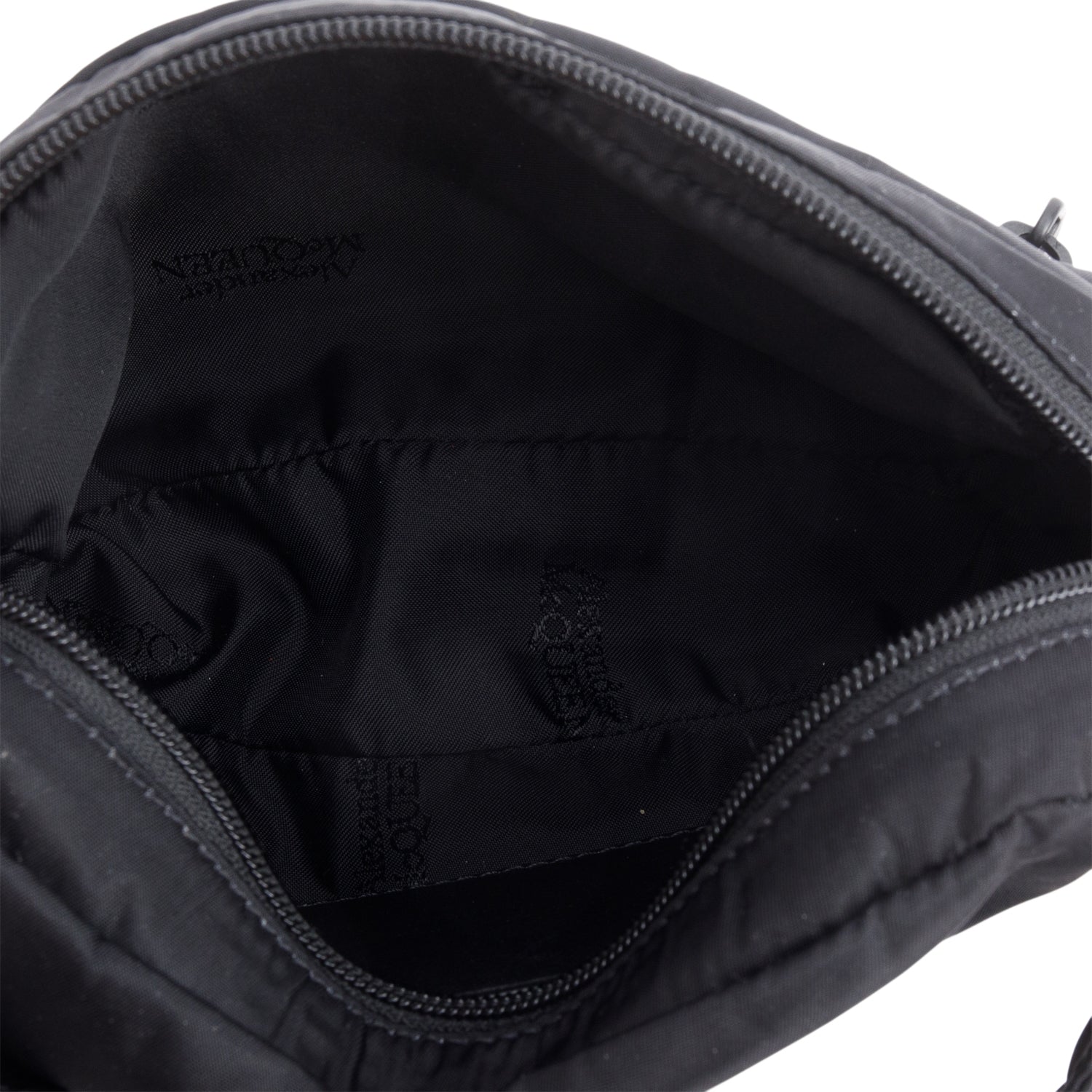 Alexander McQueen Black Nylon Graffiti Logo Belt Bag