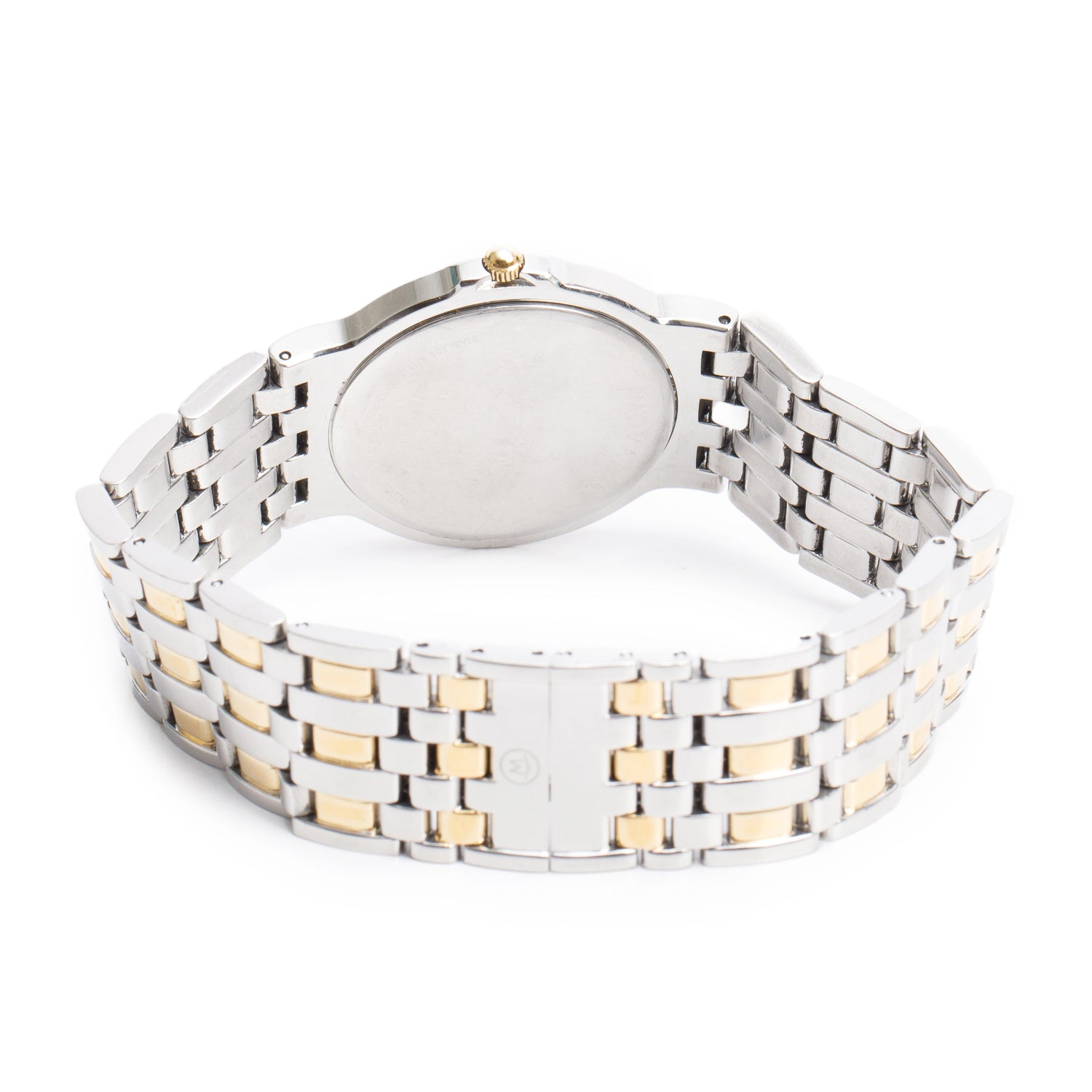 Movado Two-Tone Stainless Steel Museum 36 MM Quartz Watch Black Dial w/ Box & Papers