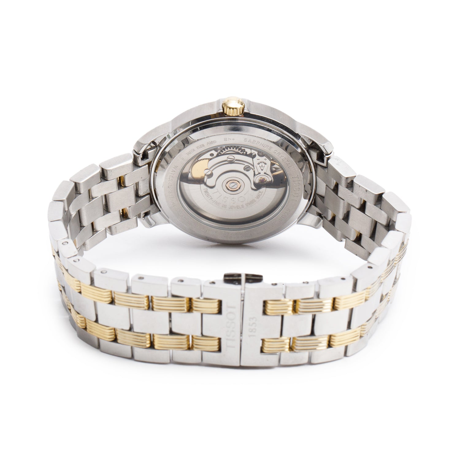 Tissot Two-Tone Stainless Steel Automatics III 39.7 MM Automatic Watch Black Dial w/ Box & Papers