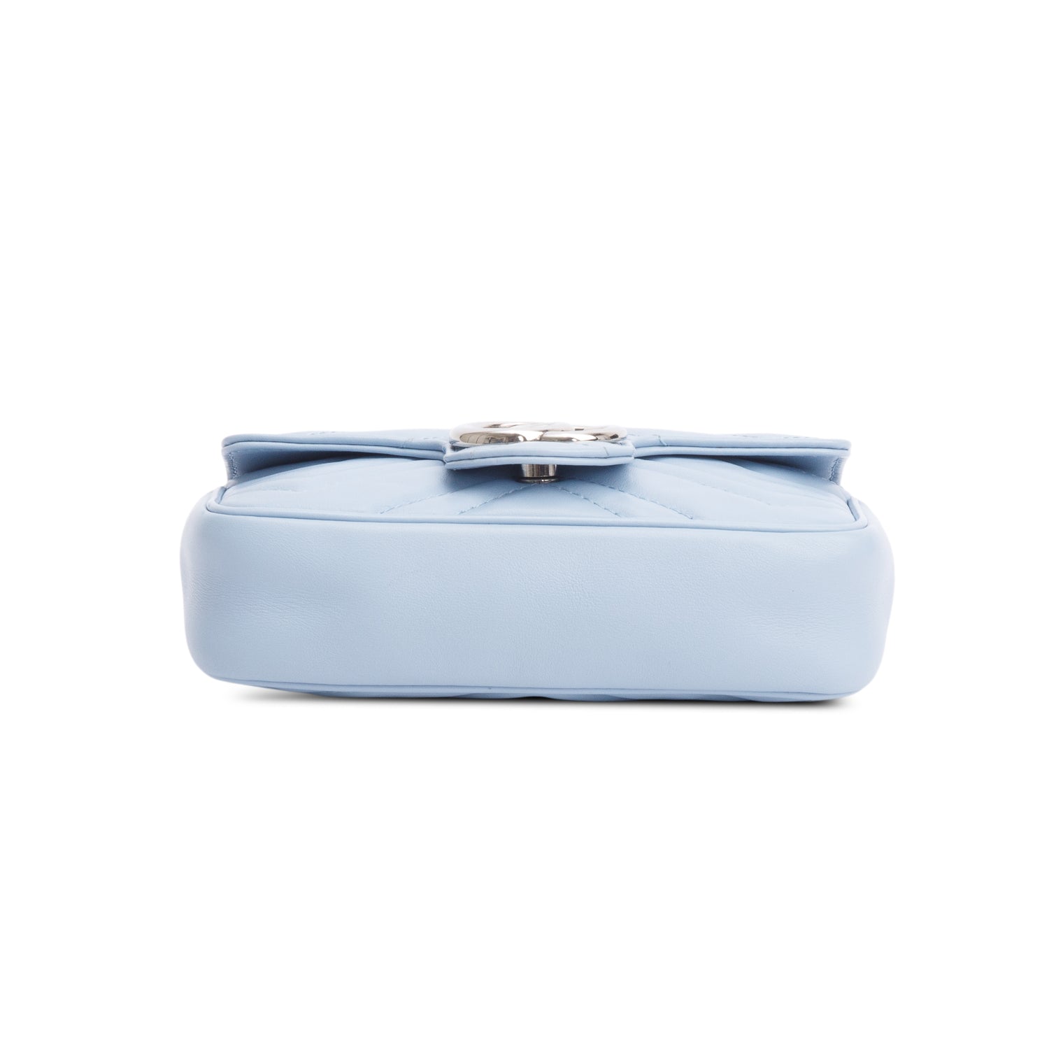 Gucci Blue GG Marmont Matelasse Leather Super Mini Bag