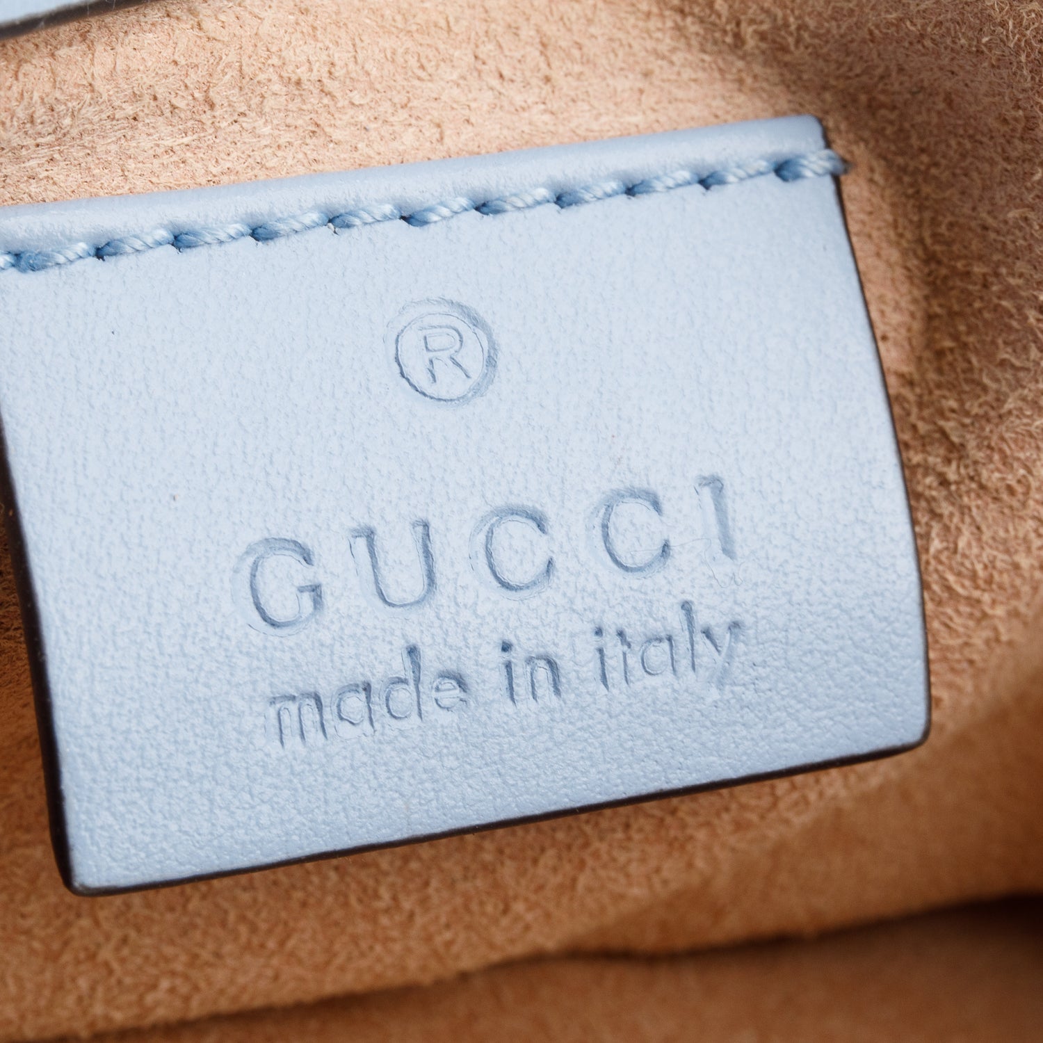 Gucci Blue GG Marmont Matelasse Leather Super Mini Bag