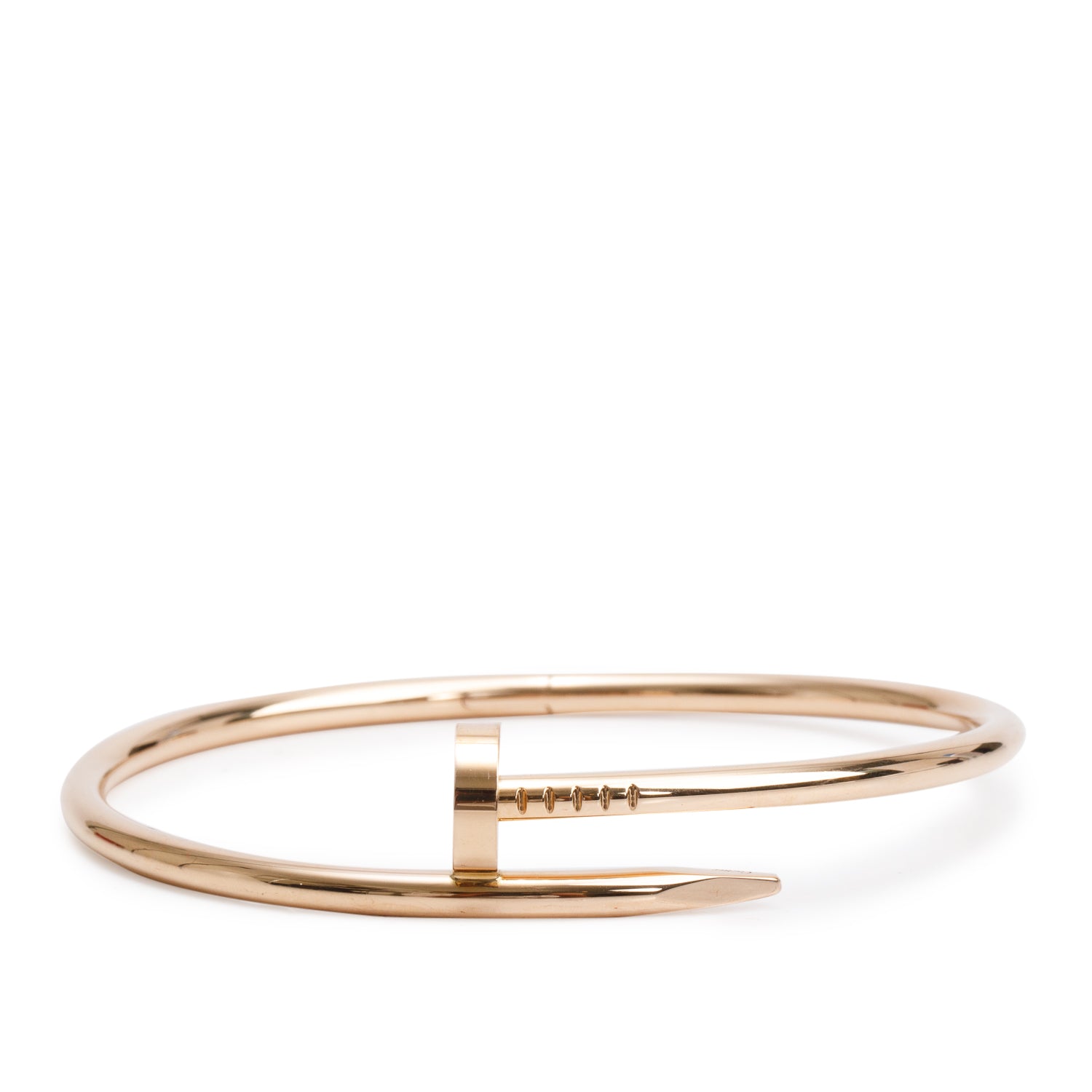 Cartier 18k Rose Gold Juste Un Clou Bracelet, Size 19 w/ Receipt & Certificate