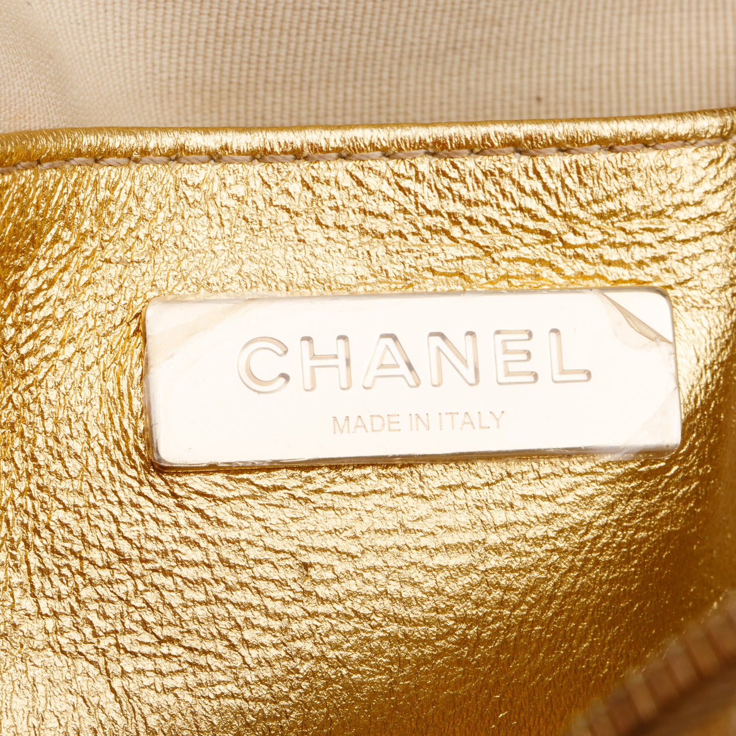 Chanel 2024 Metallic Gold Leather Walk Of Fame Star Crossbody Bag w/ Box